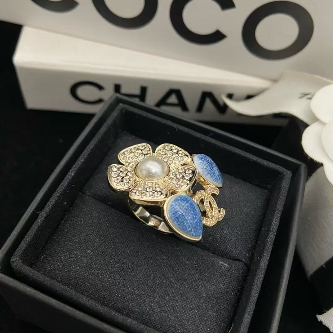 CHANE1 ブルーフラワーリング【50%割引+送料無料】