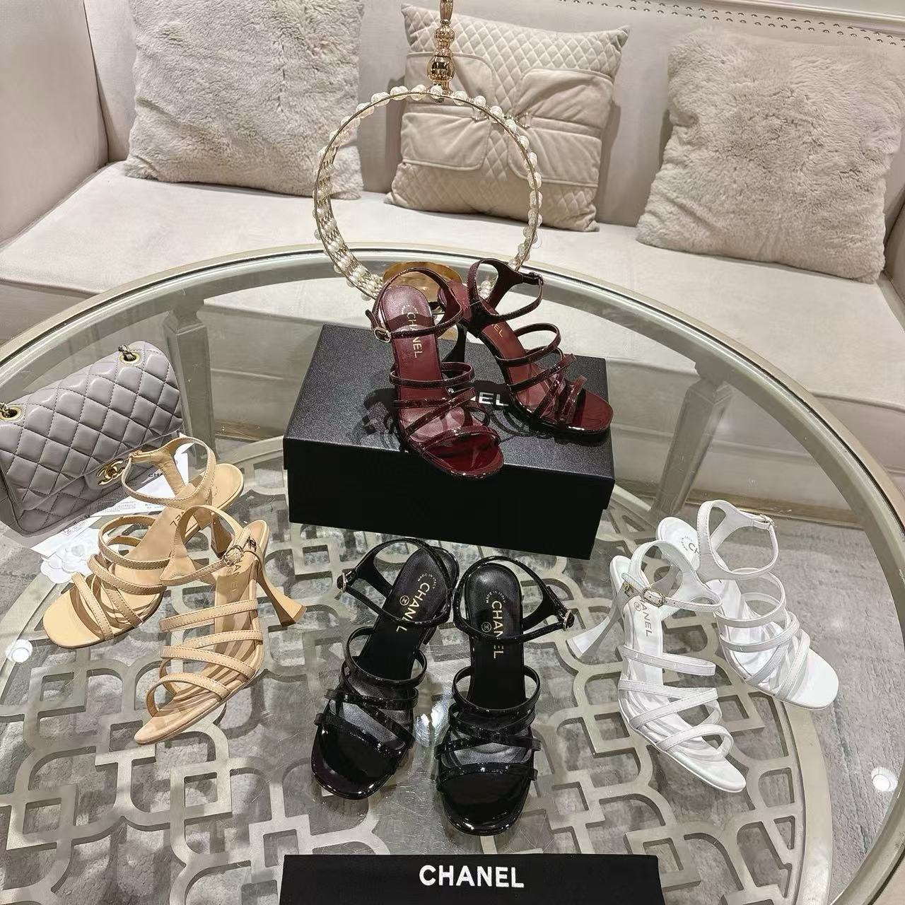 CHANE1 高品質ダブルCハイヒールサンダル【50％割引+送料無料】