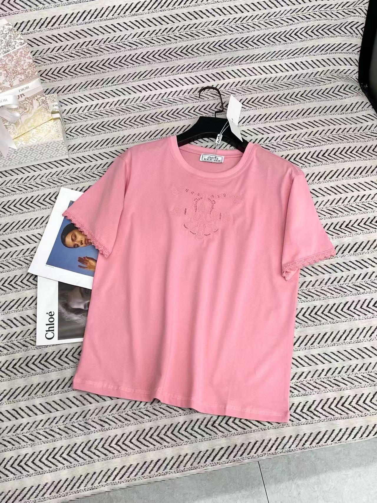 HERME5 刺繍入りTシャツ【50％割引+送料無料】