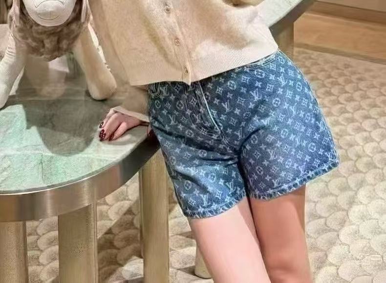 LVの高品質プリントデニムショートパンツ【50％割引+送料無料】