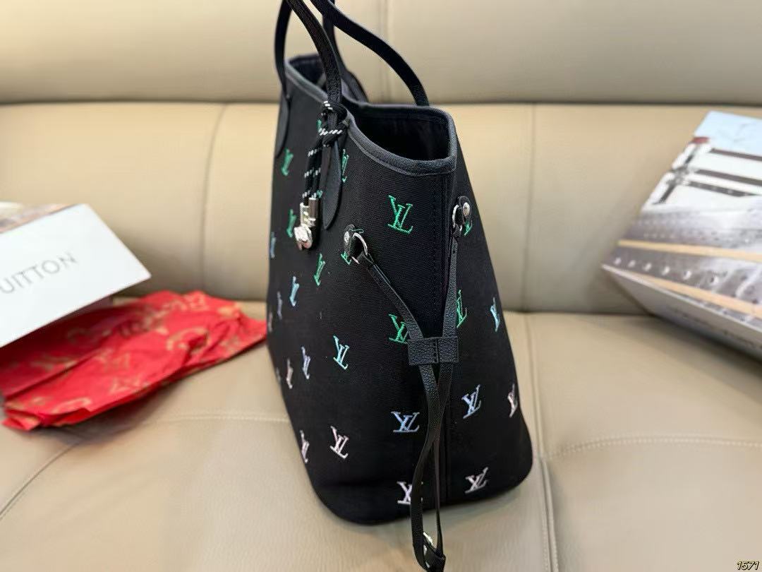 LV neverfull刺繍ロゴショッピングバッグ【50%割引+送料無料】