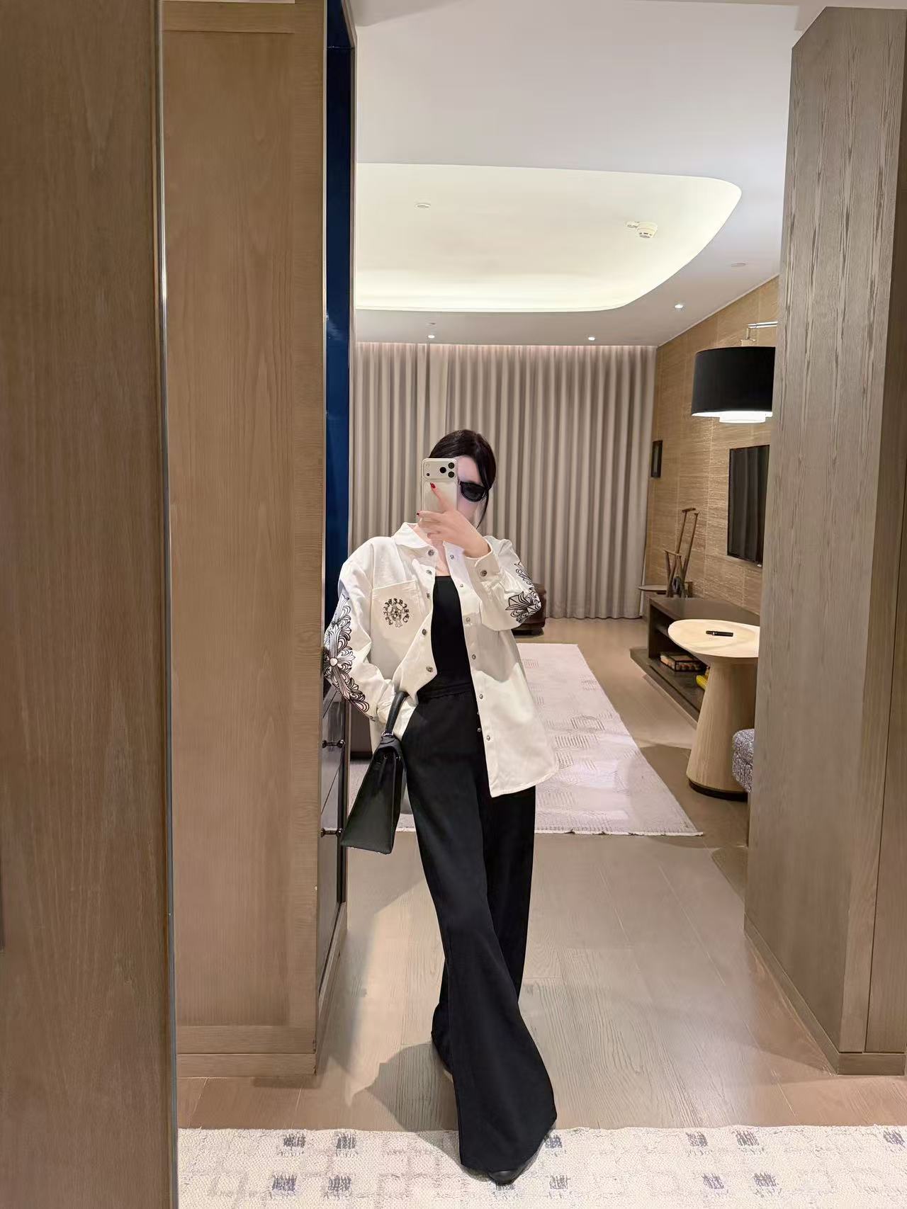 Chr0me Hearts刺繍ポケットシャツ【50％割引+送料無料】