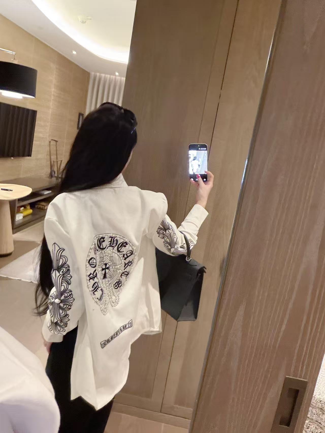 Chr0me Hearts刺繍ポケットシャツ【50％割引+送料無料】