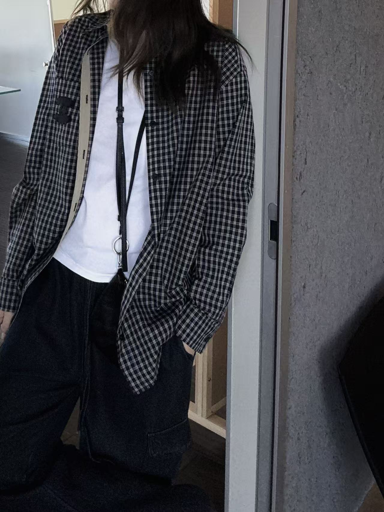 CHANE1 ダブルC チェックシャツ【50％割引+送料無料】