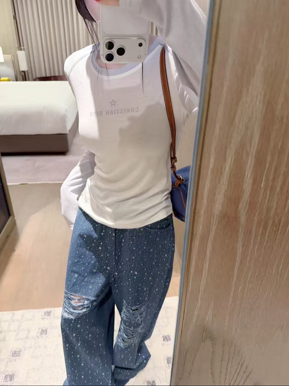 DIOR ファイブポインテッドスター カラーブロック Tシャツ【50%割引+送料無料】