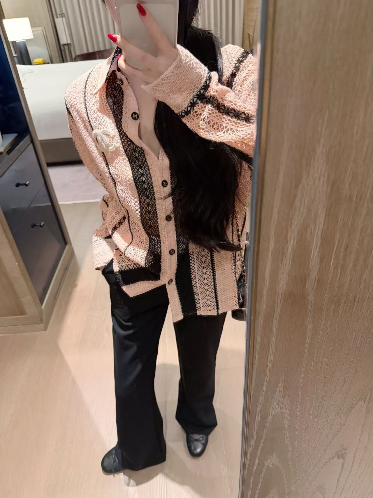 CHANE1 ダブルC レースブラウス【50％割引+送料無料】