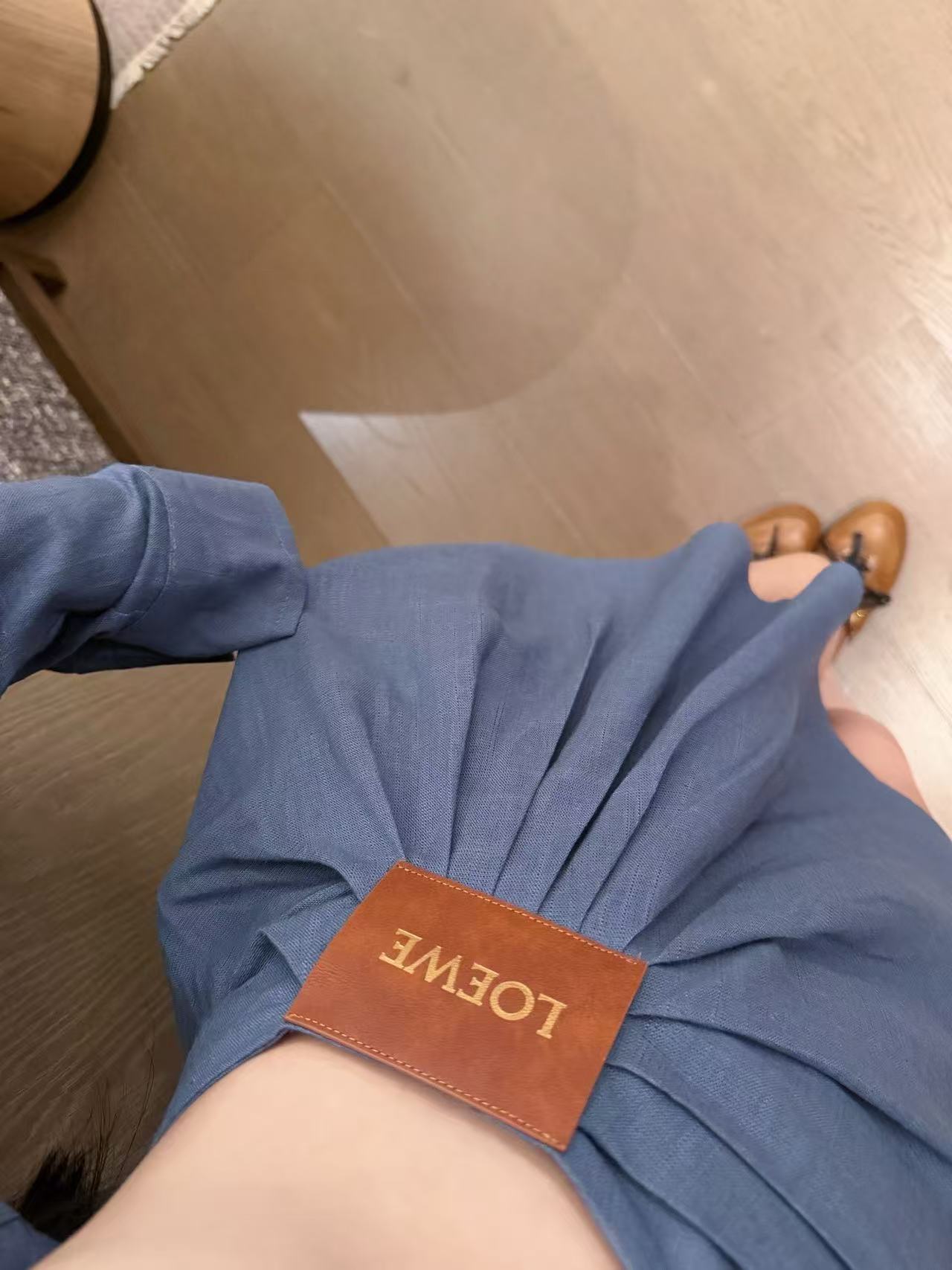 L0WEW シャツとシャーリングスカートのツーピースセット【50％割引+送料無料】