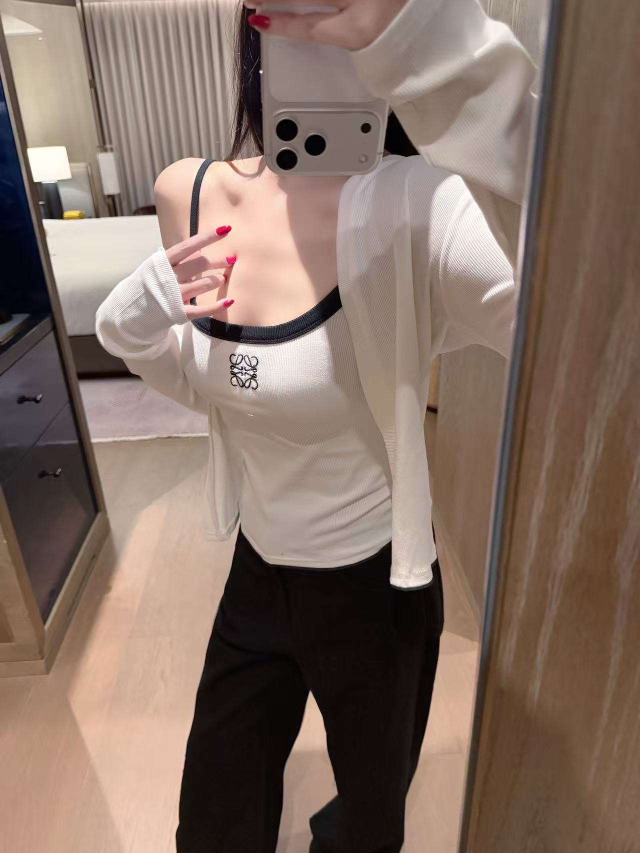 L0WEW キャミソール + カーディガン ツーピースセット【50％割引+送料無料】