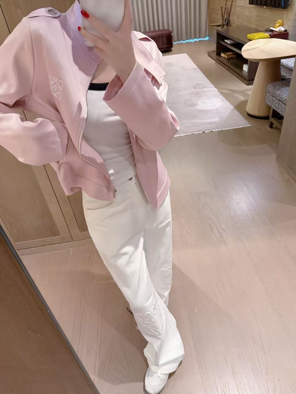 L0WEW 刺繍ロゴ ジップアップジャケット【50％割引+送料無料】