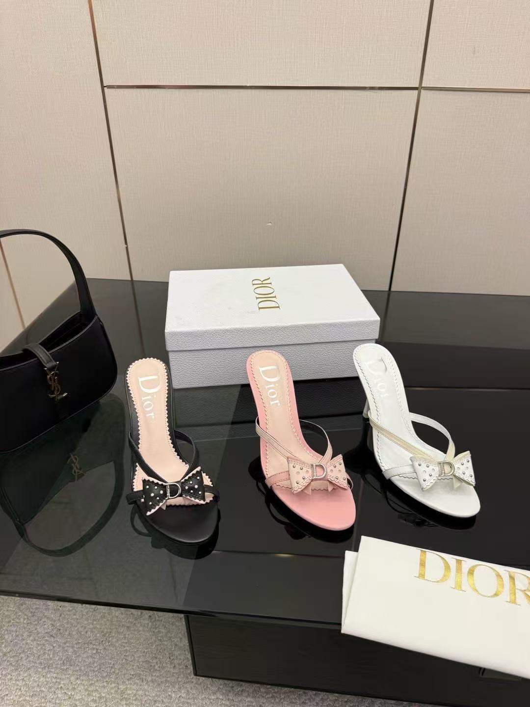 DIOR 高品質ボウタイ ラムスキン ハイヒール【50％割引+送料無料】