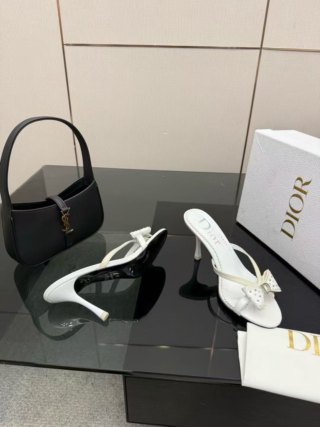 DIOR 高品質ボウタイ ラムスキン ハイヒール【50％割引+送料無料】