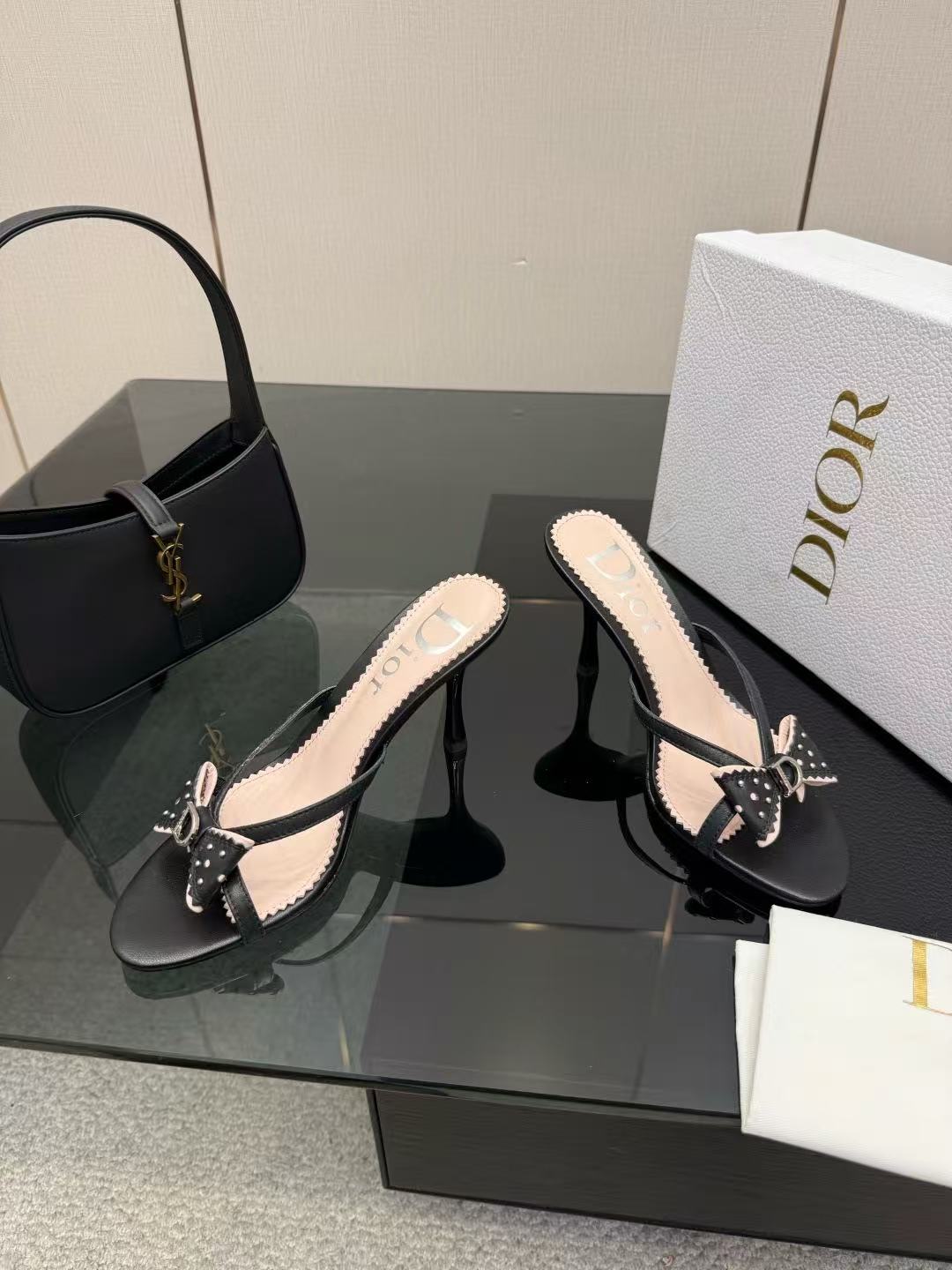 DIOR 高品質ボウタイ ラムスキン ハイヒール【50％割引+送料無料】