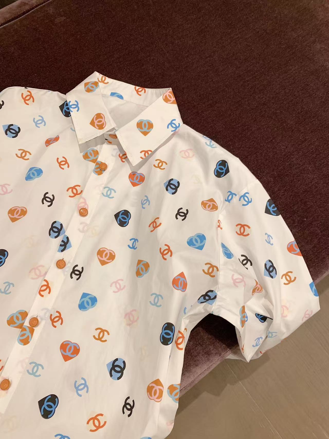 CHANE1 ダブルCハートシャツ【50％割引+送料無料】