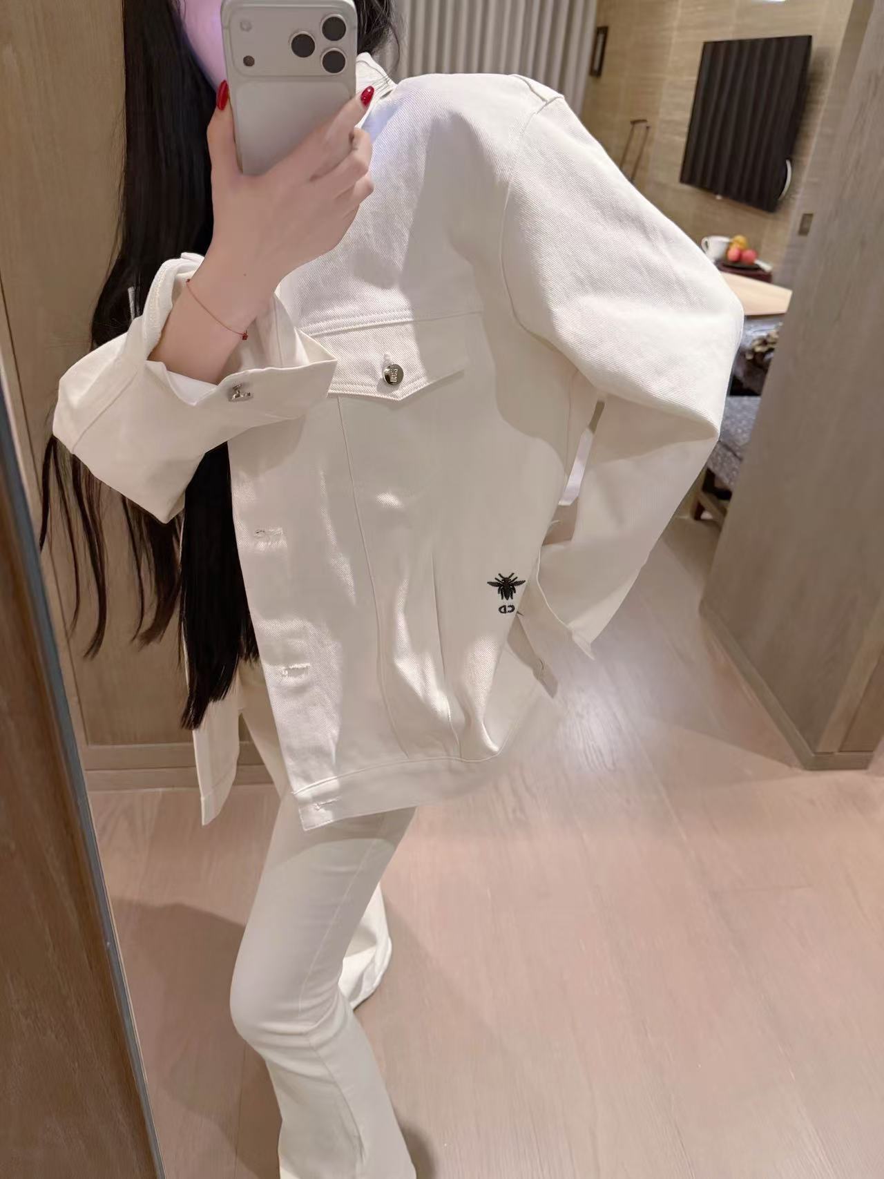 DIOR バタフライプリント デニムジャケット【50%割引+送料無料】