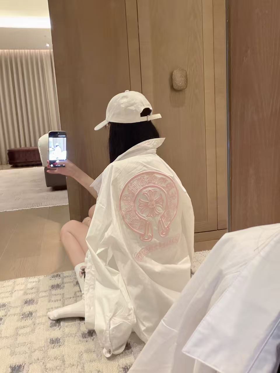 Chr0me Hearts 刺繍シャツとソックスのツーピースセット【50％割引+送料無料】