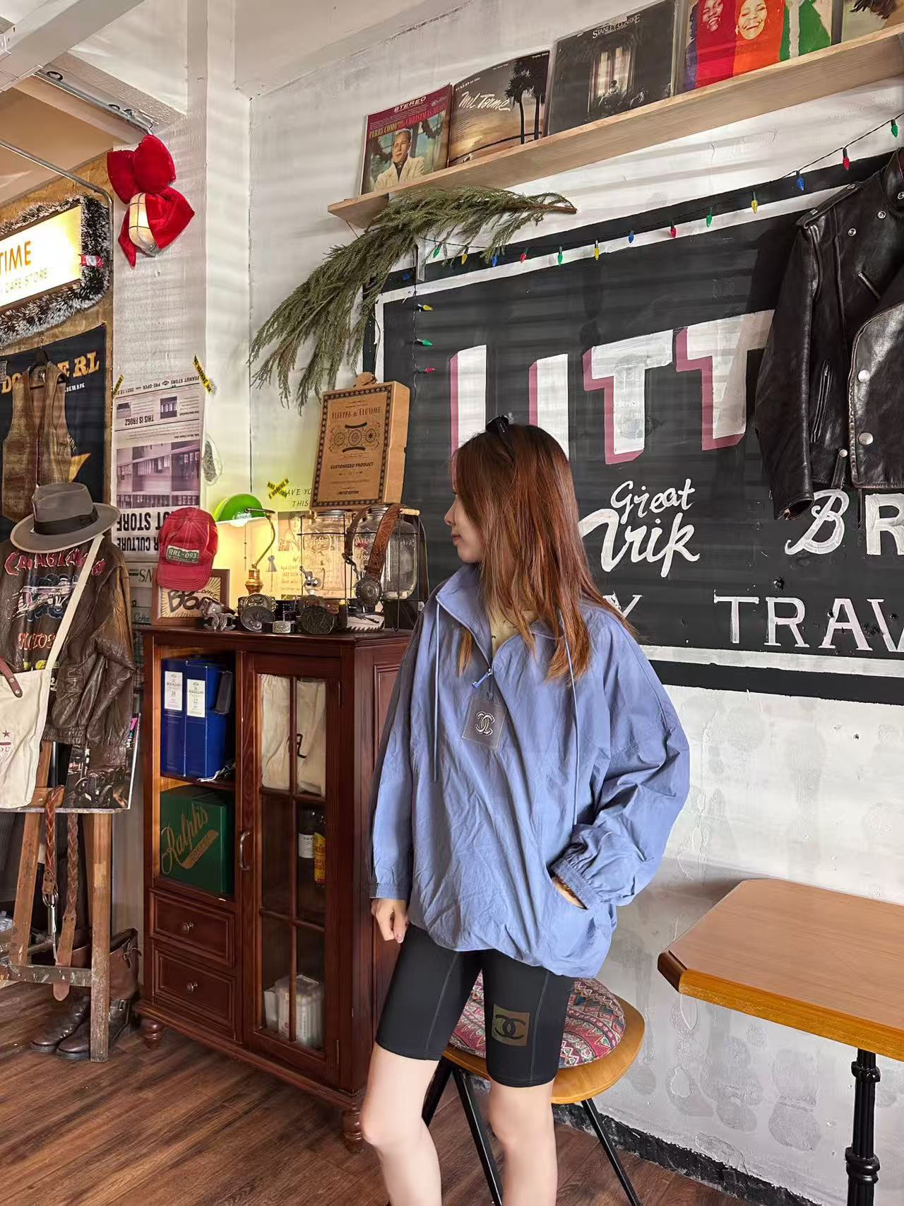 CHANE1 ダブルC ハーフジップジャケット【50%割引+送料無料】