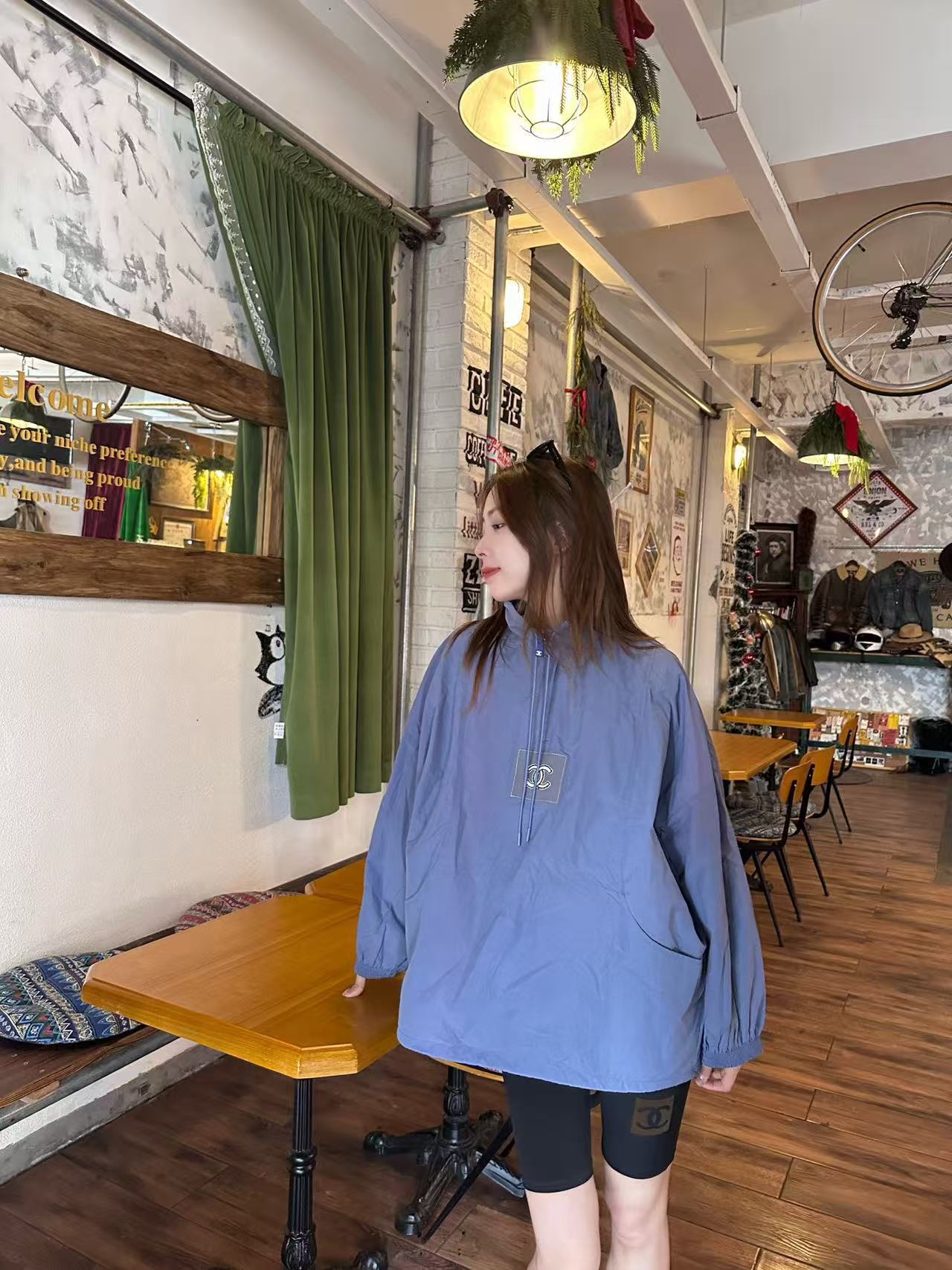 CHANE1 ダブルC ハーフジップジャケット【50%割引+送料無料】