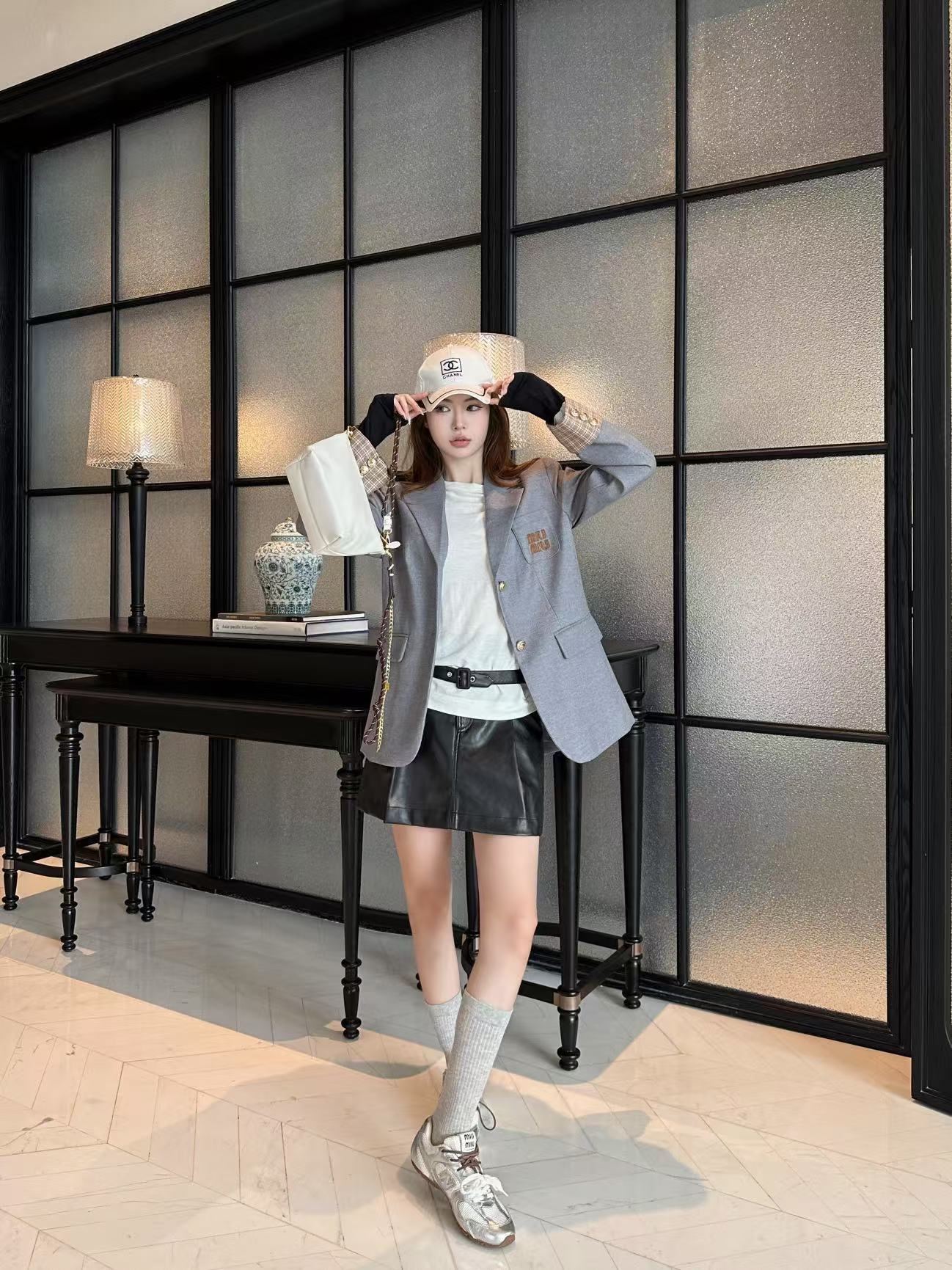 M1UM1U ミニマリスト レター スーツ ジャケット【50%割引+送料無料】