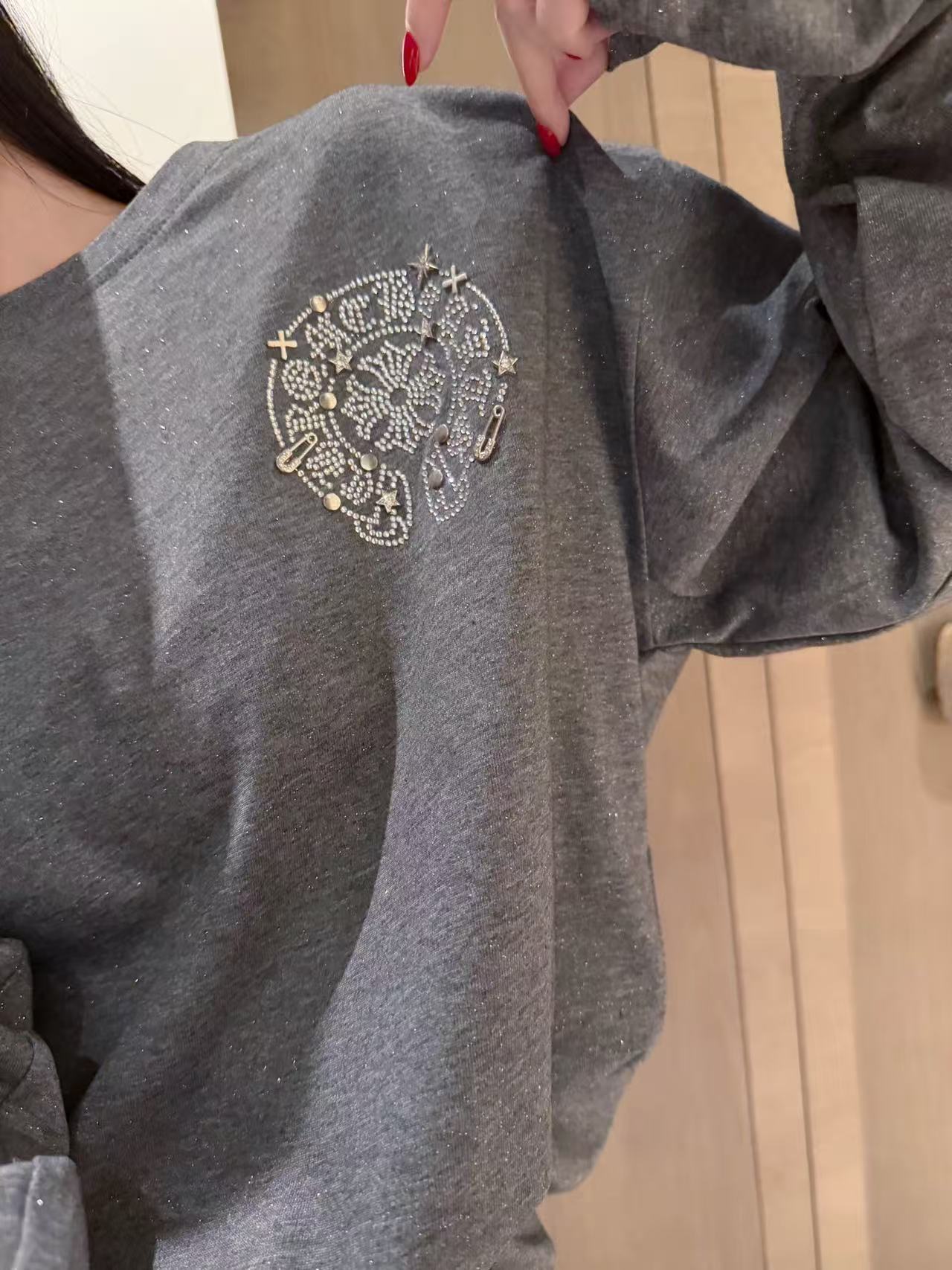 Chr0me HeartsラインストーンピンTシャツ【50％割引+送料無料】