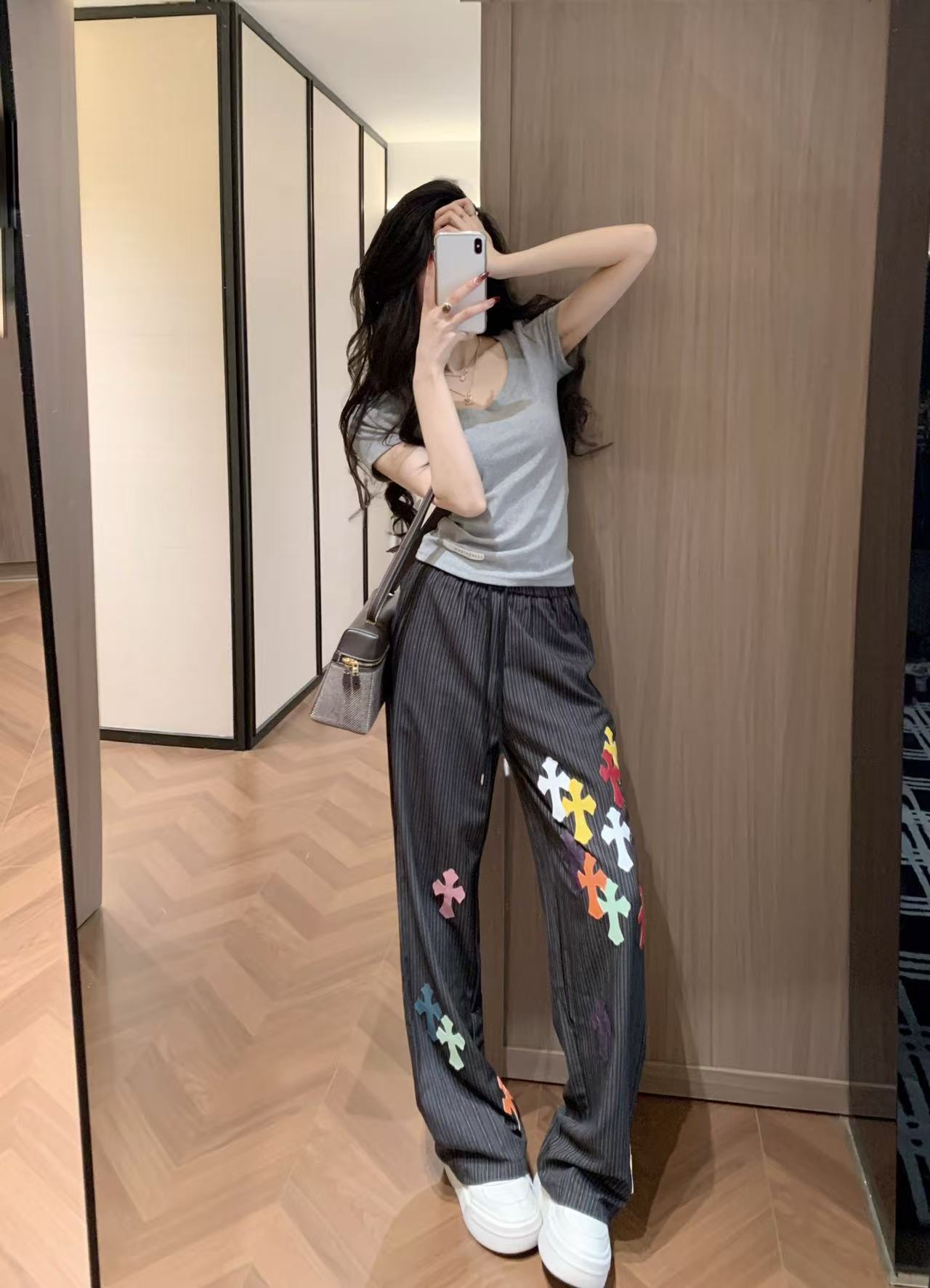 Chr0me Heartsカラフルなクロスラベルカジュアルパンツ【50%割引+送料無料】