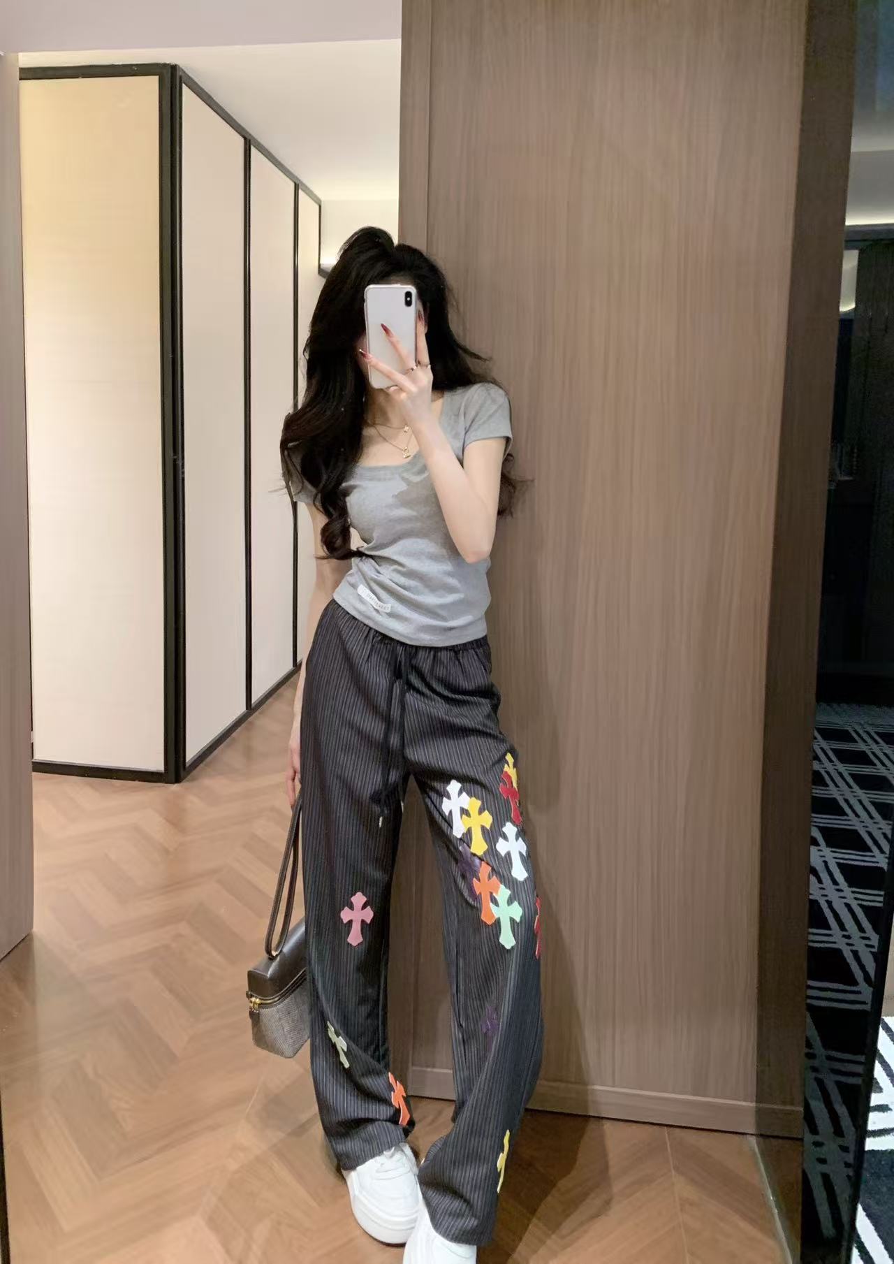 Chr0me Heartsカラフルなクロスラベルカジュアルパンツ【50%割引+送料無料】