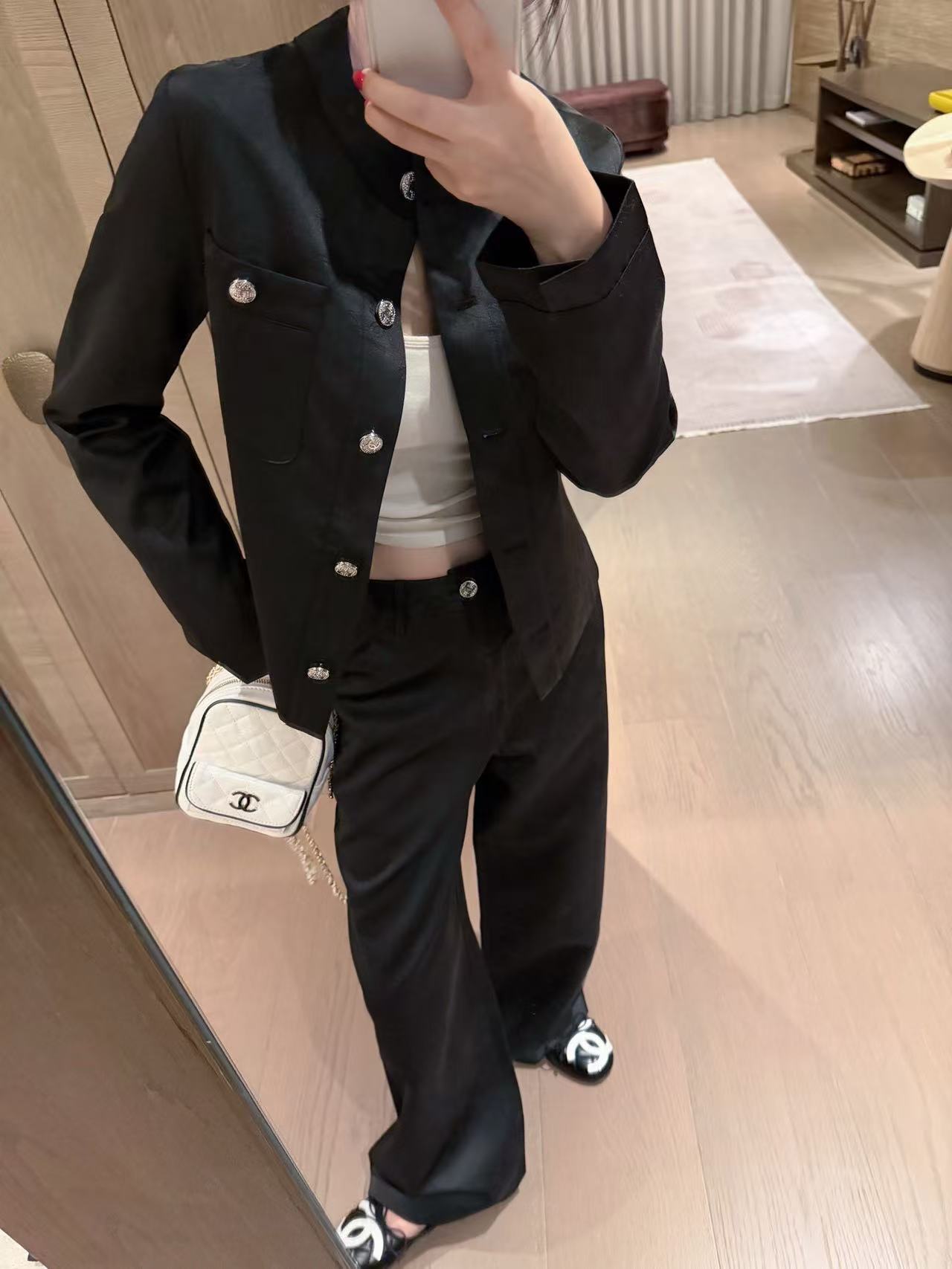 CHANE1 オールロゴジャケット+パンツ ツーピースセット【50%割引+送料無料】