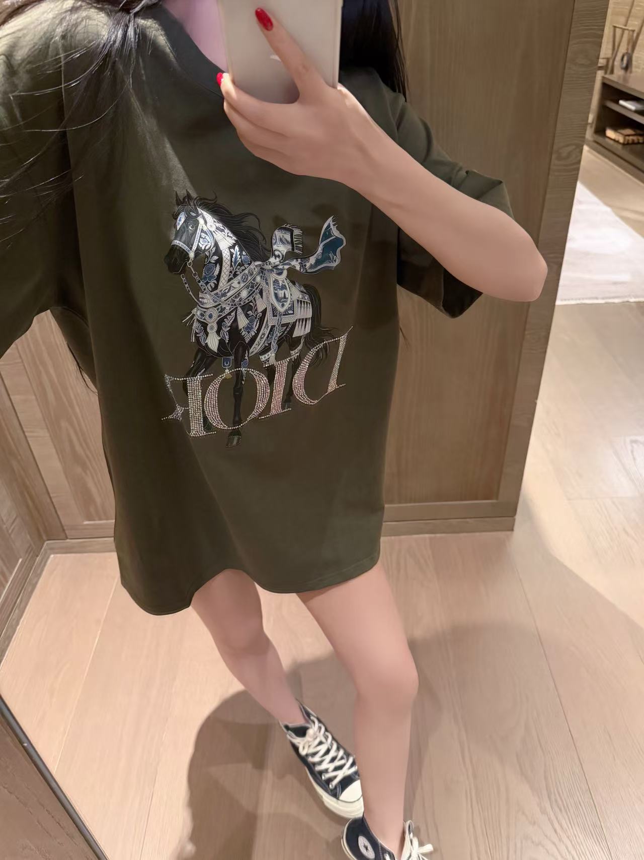 DIOR ポニーレターTシャツ【50％割引+送料無料】