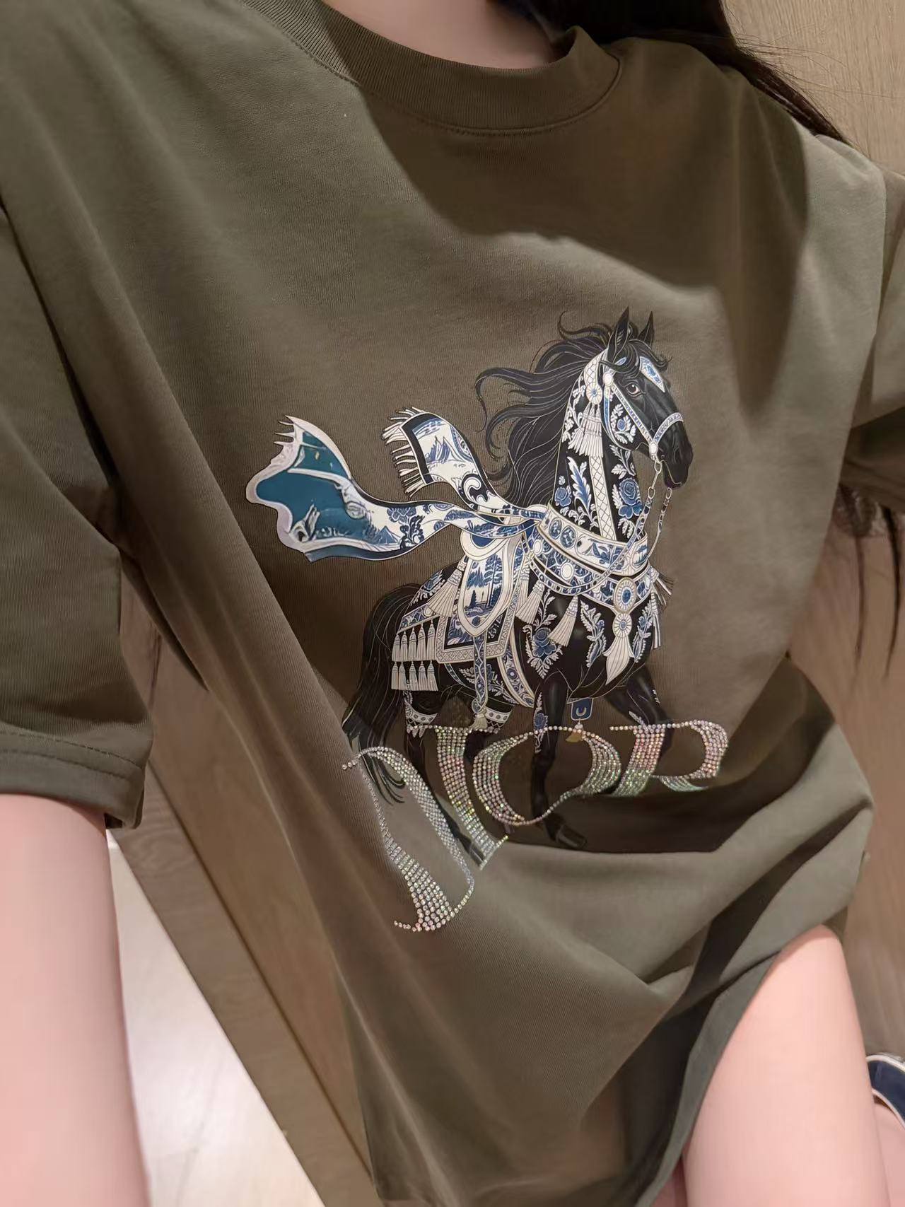 DIOR ポニーレターTシャツ【50％割引+送料無料】