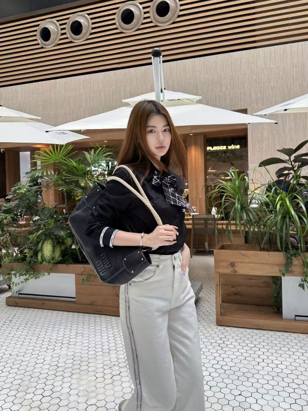 CHANE1 ダブルC タイウエストシャツ【50％割引+送料無料】