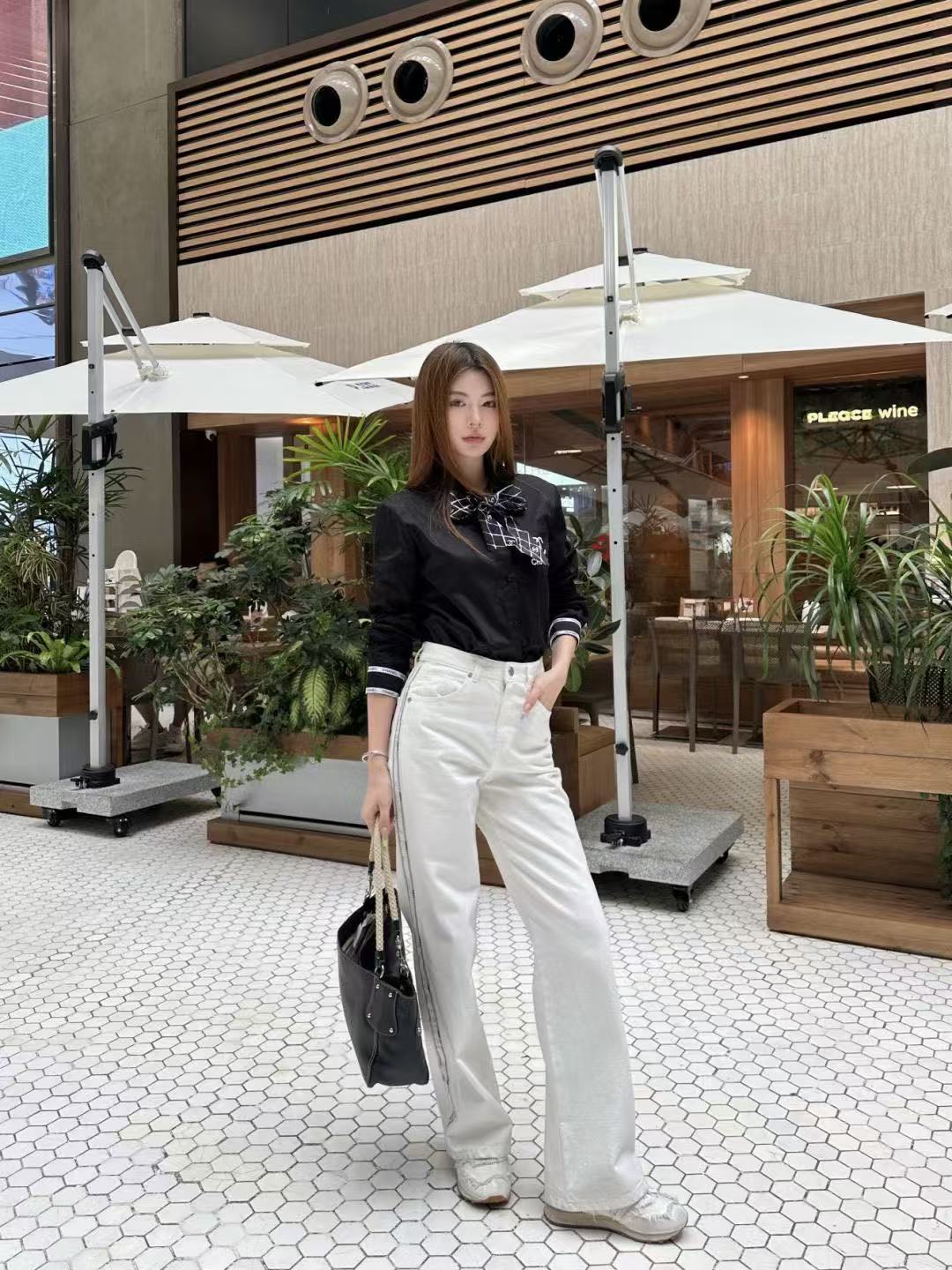 CHANE1 ダブルC タイウエストシャツ【50％割引+送料無料】