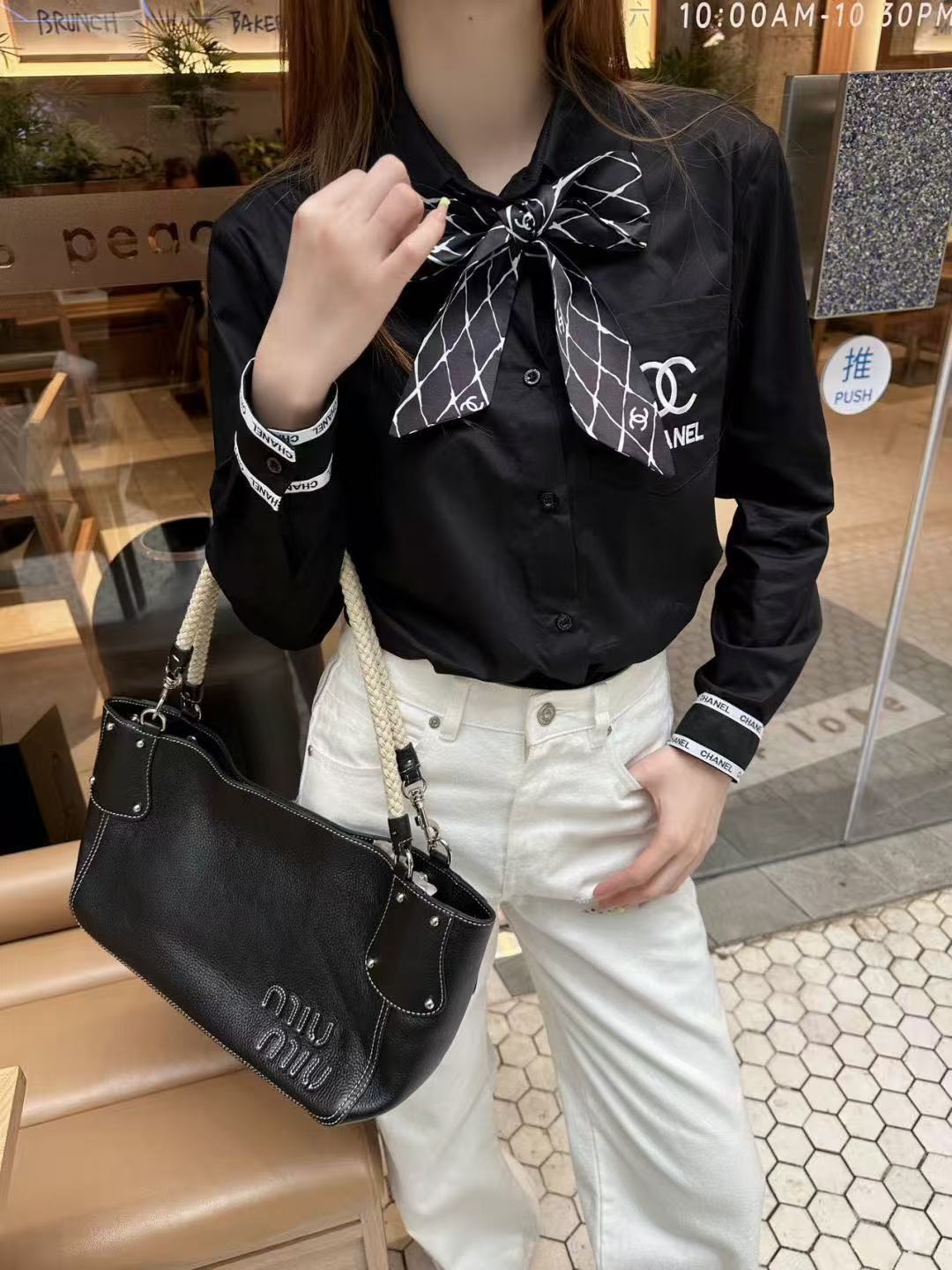 CHANE1 ダブルC タイウエストシャツ【50％割引+送料無料】