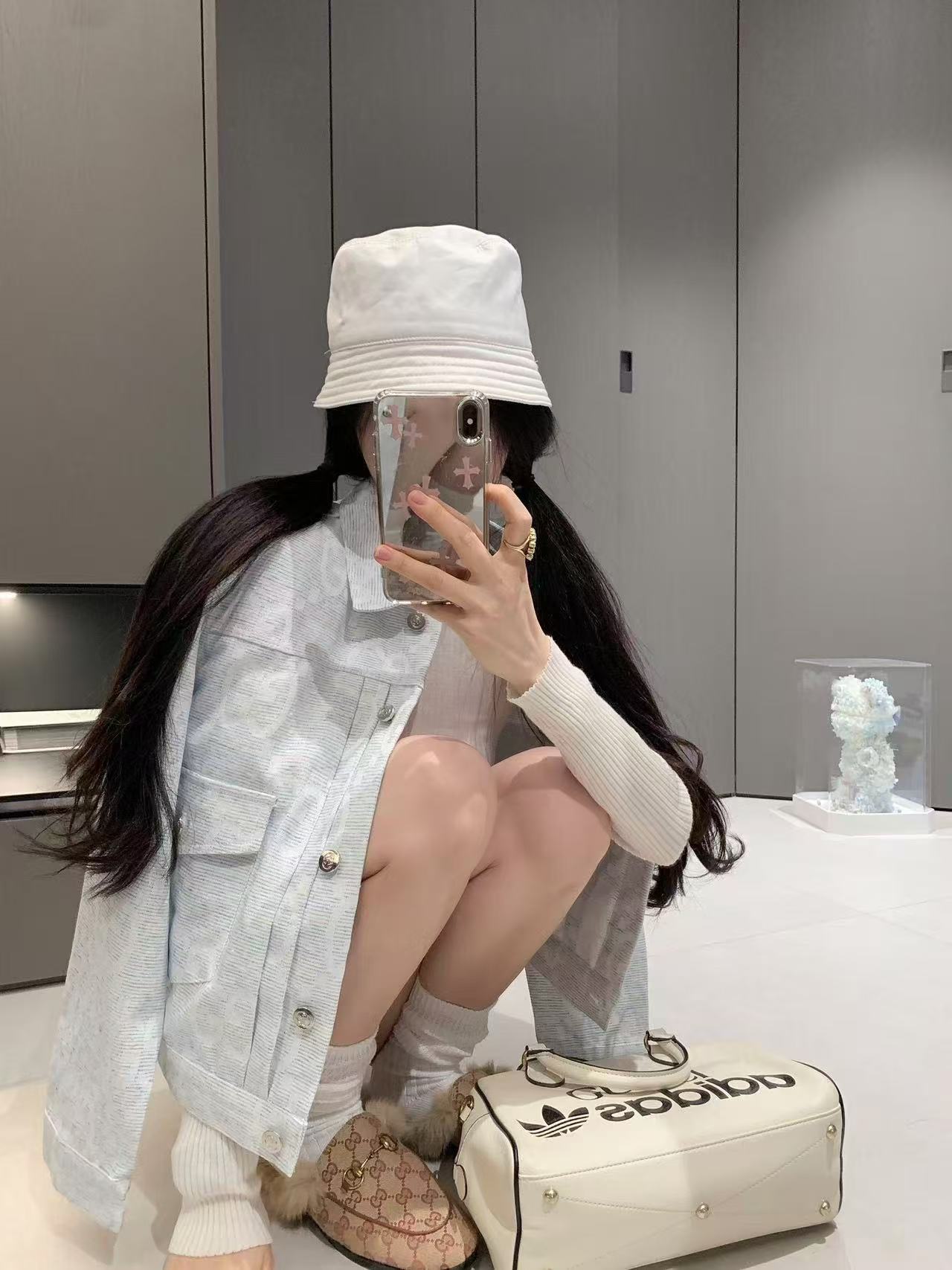 GUCC1 ジャカードデニムジャケット【50％割引+送料無料】