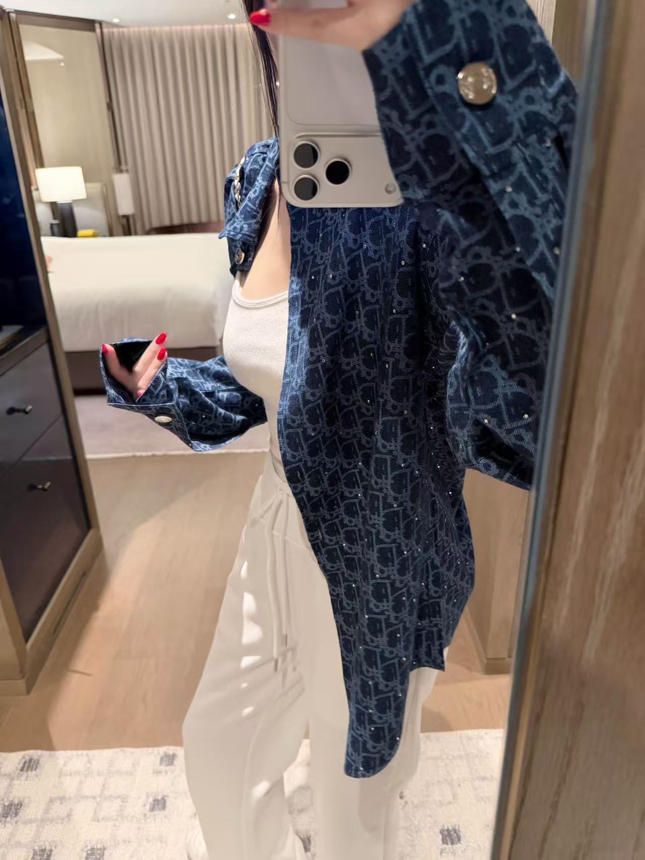 DIOR ジャカード デニムシャツ【50％割引+送料無料】