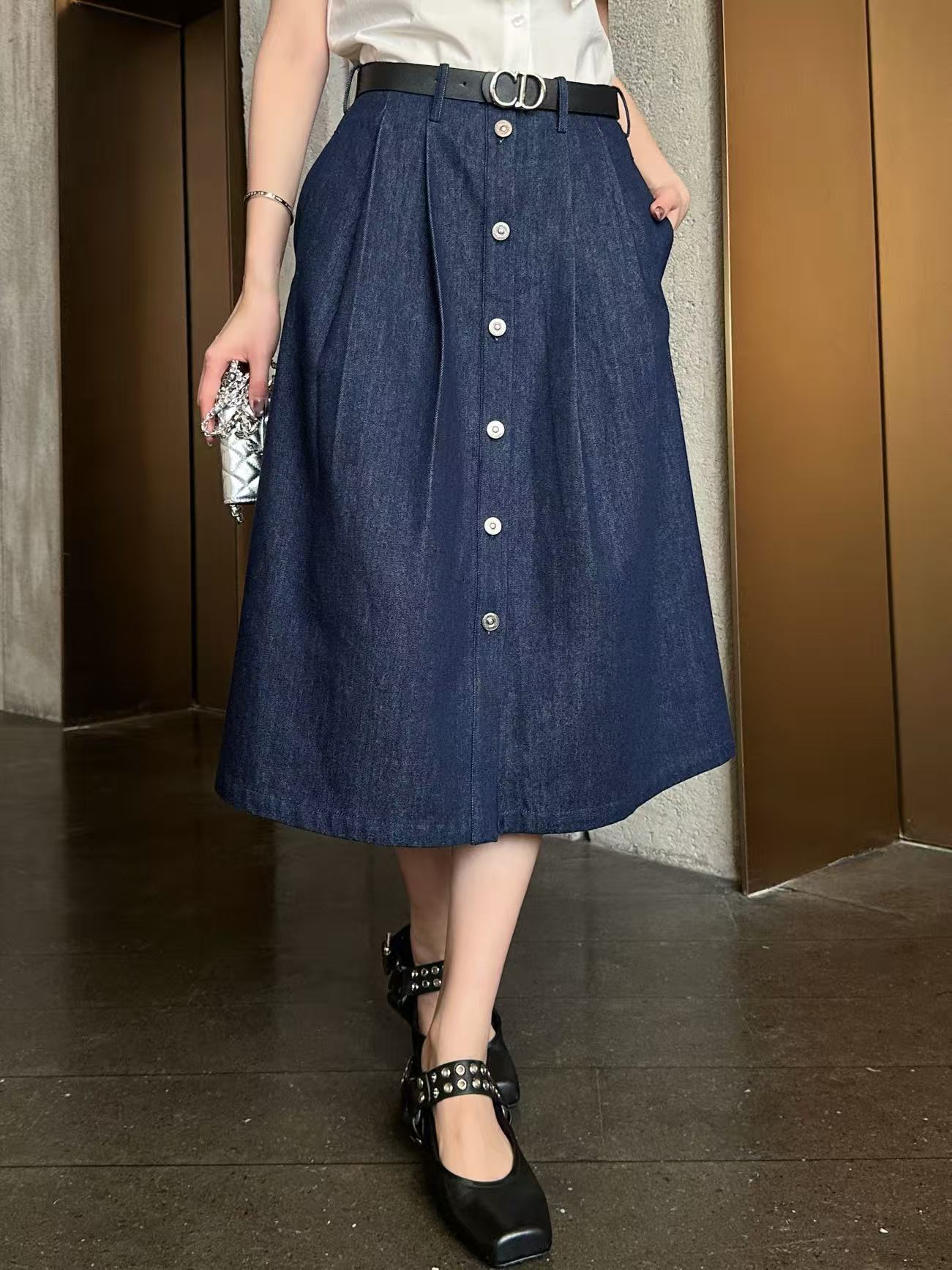 DIOR 高品質フリルブラウス+スカート ツーピースセット【50％割引+送料無料】