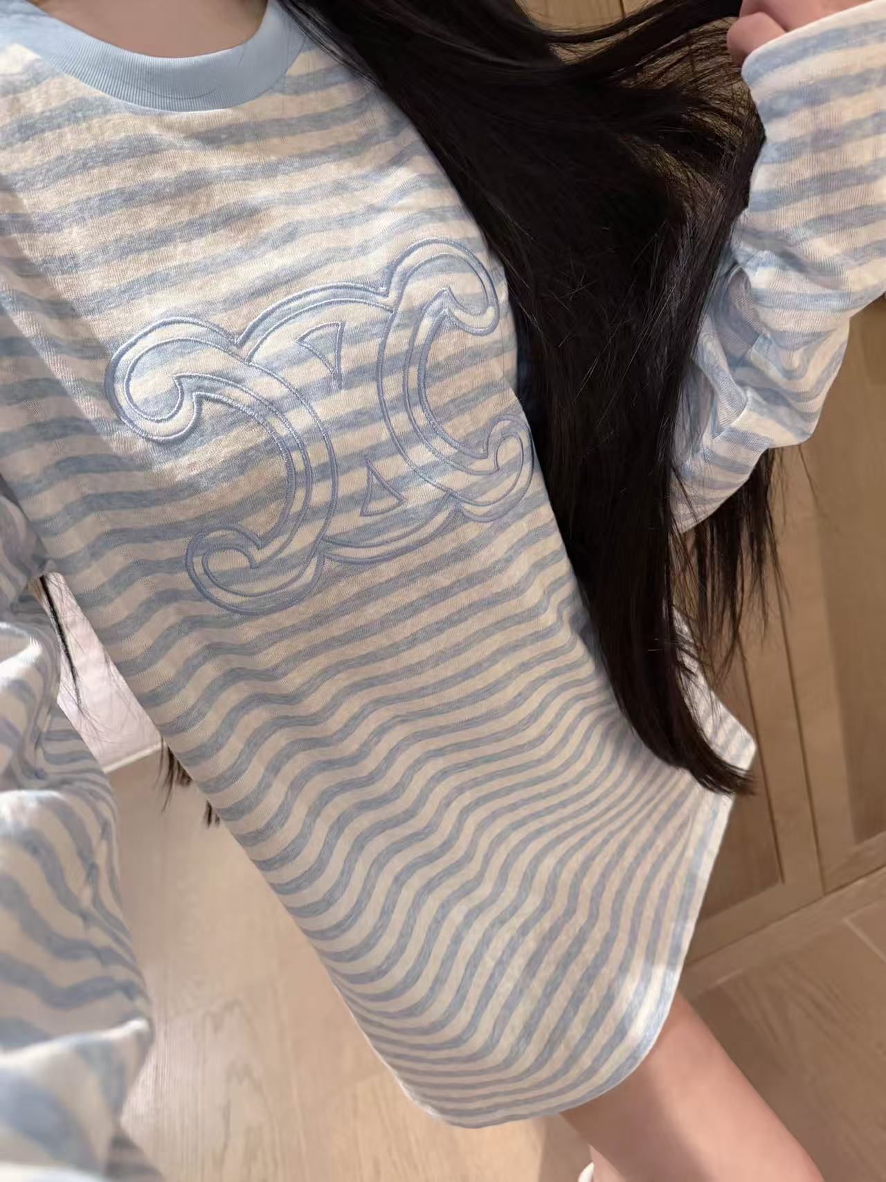 CEL1NE 凱旋門 ストライプ Tシャツ【50％割引+送料無料】