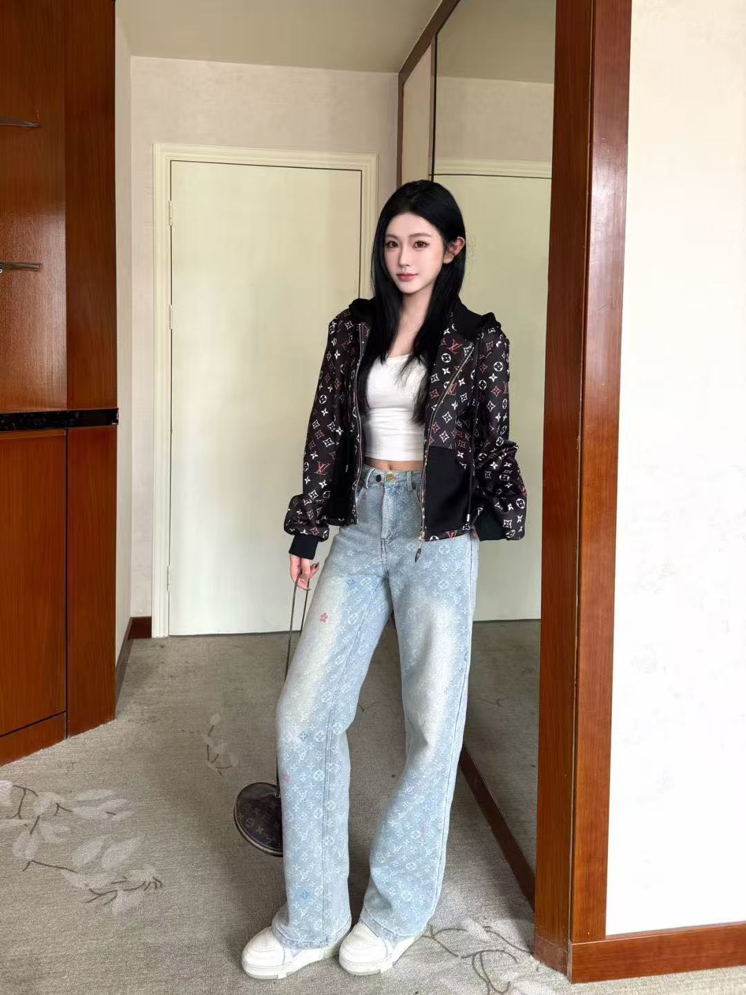 LVプリントフード付きジャケット【50％割引+送料無料】