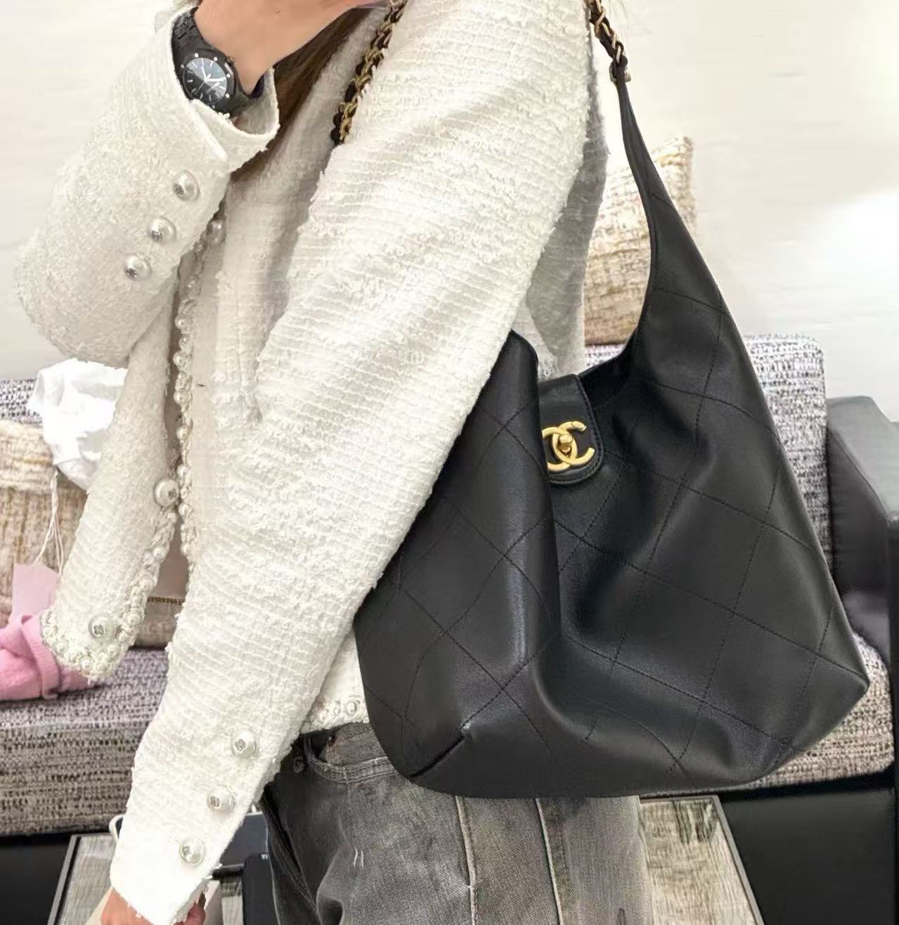 CHANE1 hoboバケットバッグ【50％割引+送料無料】