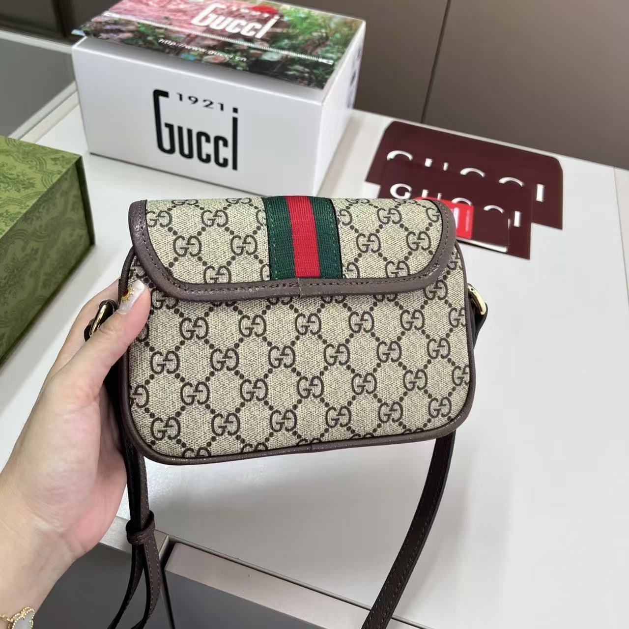GUCC1 ジャカード ショルダーバッグ【50%割引+送料無料】