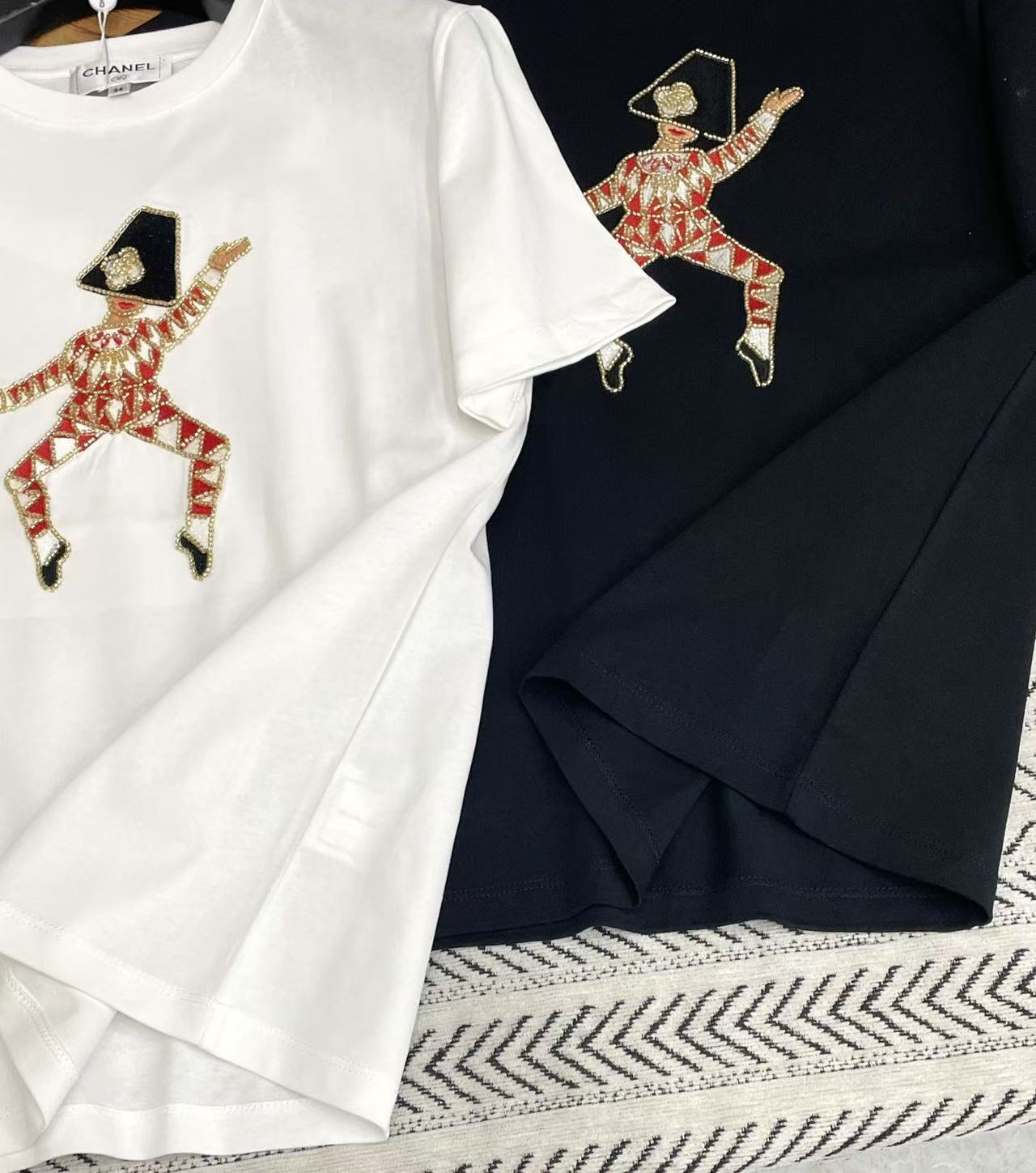 CHANE1 カメリアビーズキャラクターTシャツ【50％割引+送料無料】