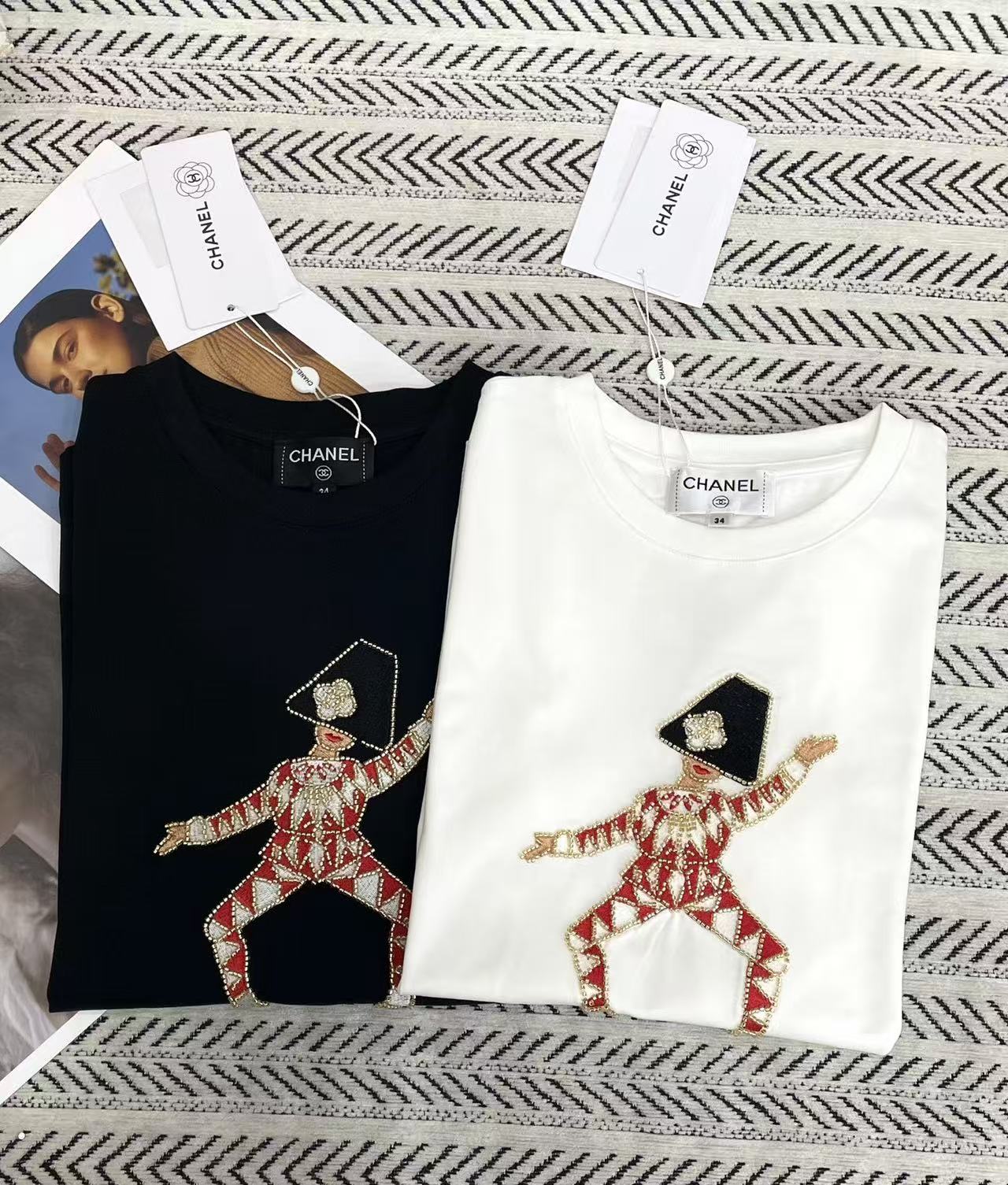 CHANE1 カメリアビーズキャラクターTシャツ【50％割引+送料無料】