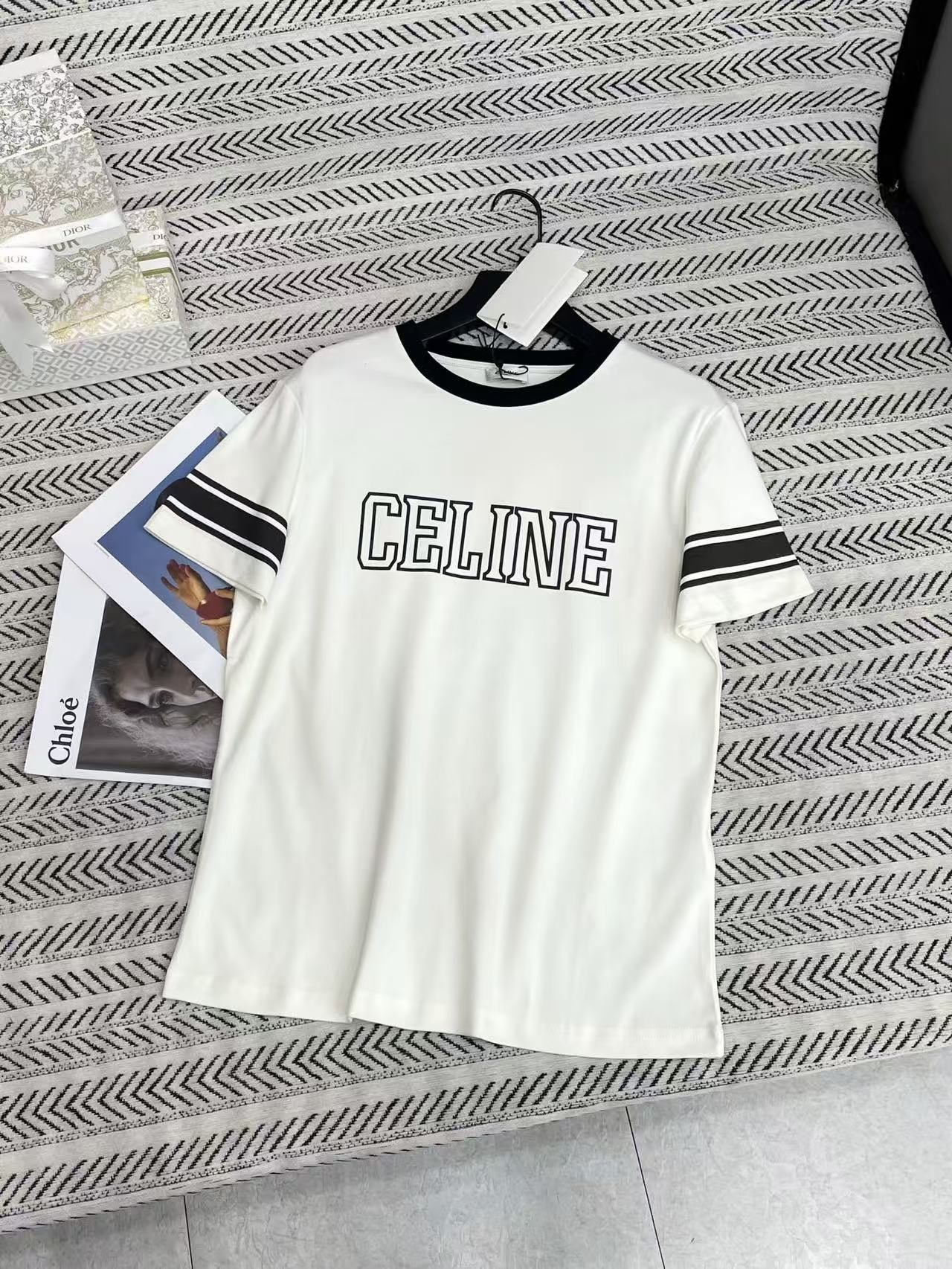CEL1NE カラーブロック レター Tシャツ【50％割引+送料無料】