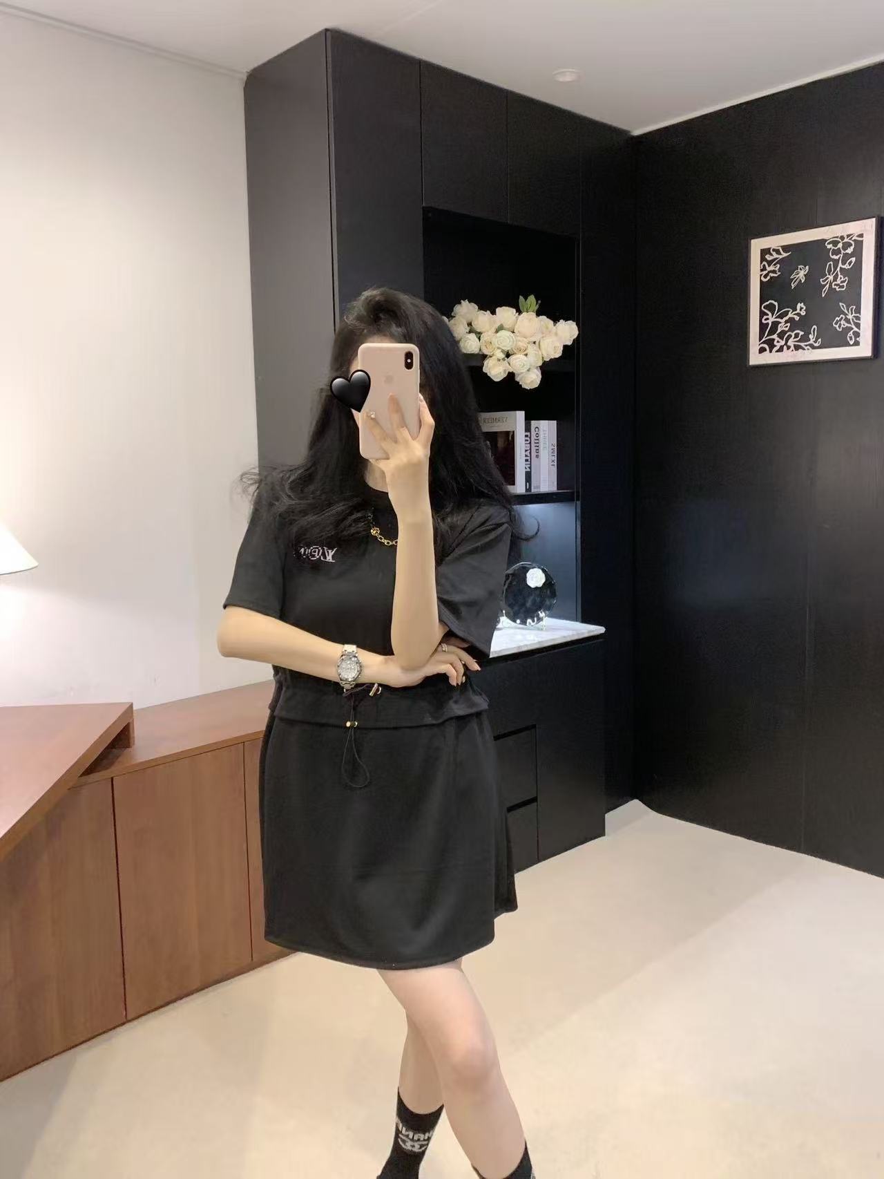 LVチェーンドローストリングドレス【50％割引+送料無料】