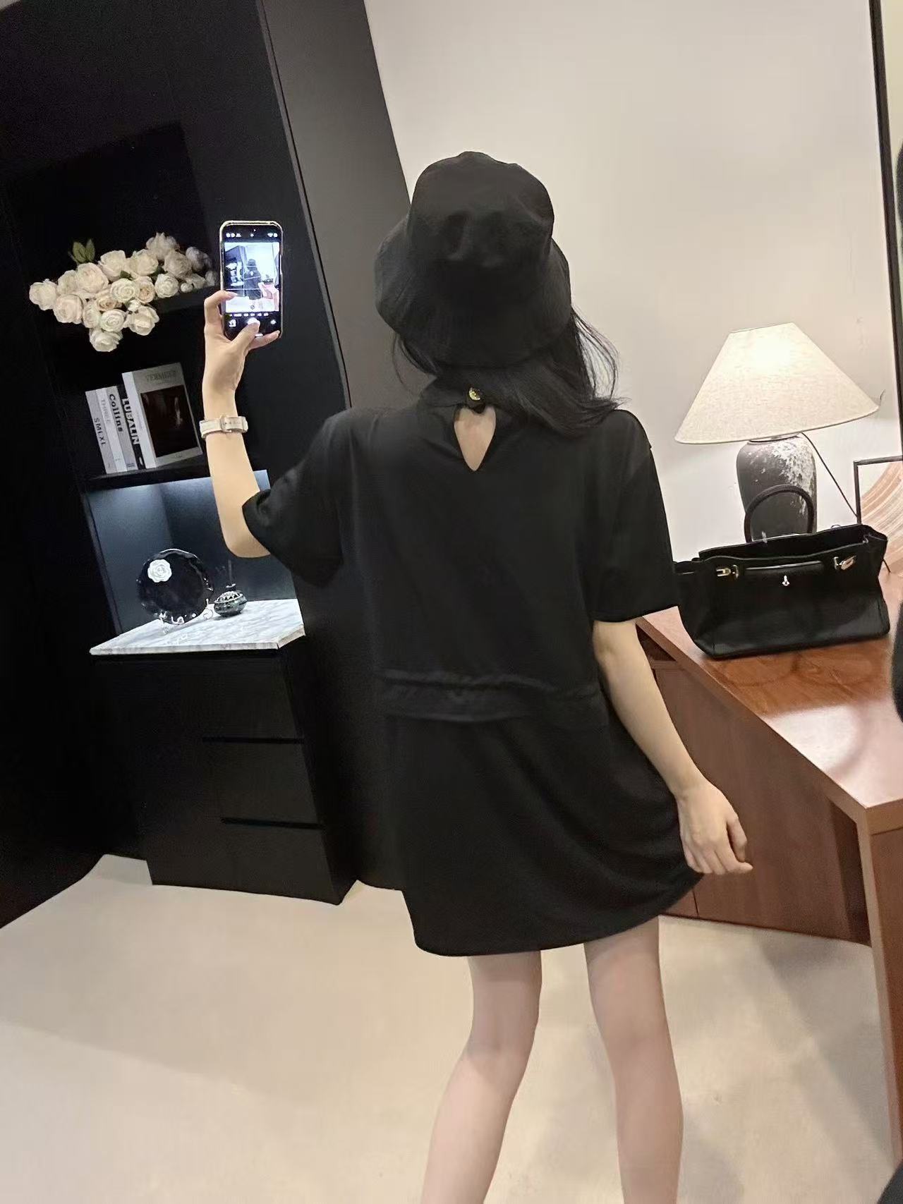 LVチェーンドローストリングドレス【50％割引+送料無料】