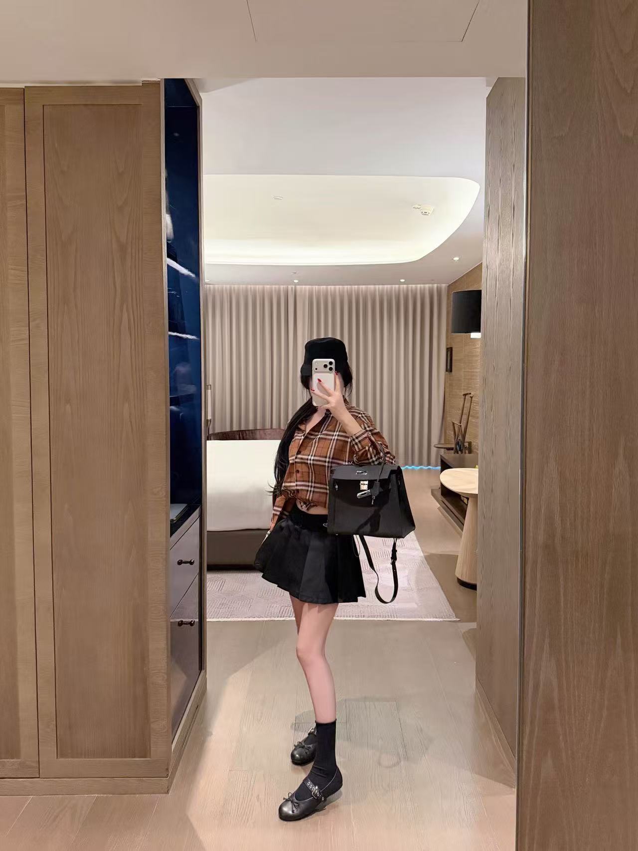 BUR8ERRY 刺繍ロゴ チェックシャツ【50%割引+送料無料】