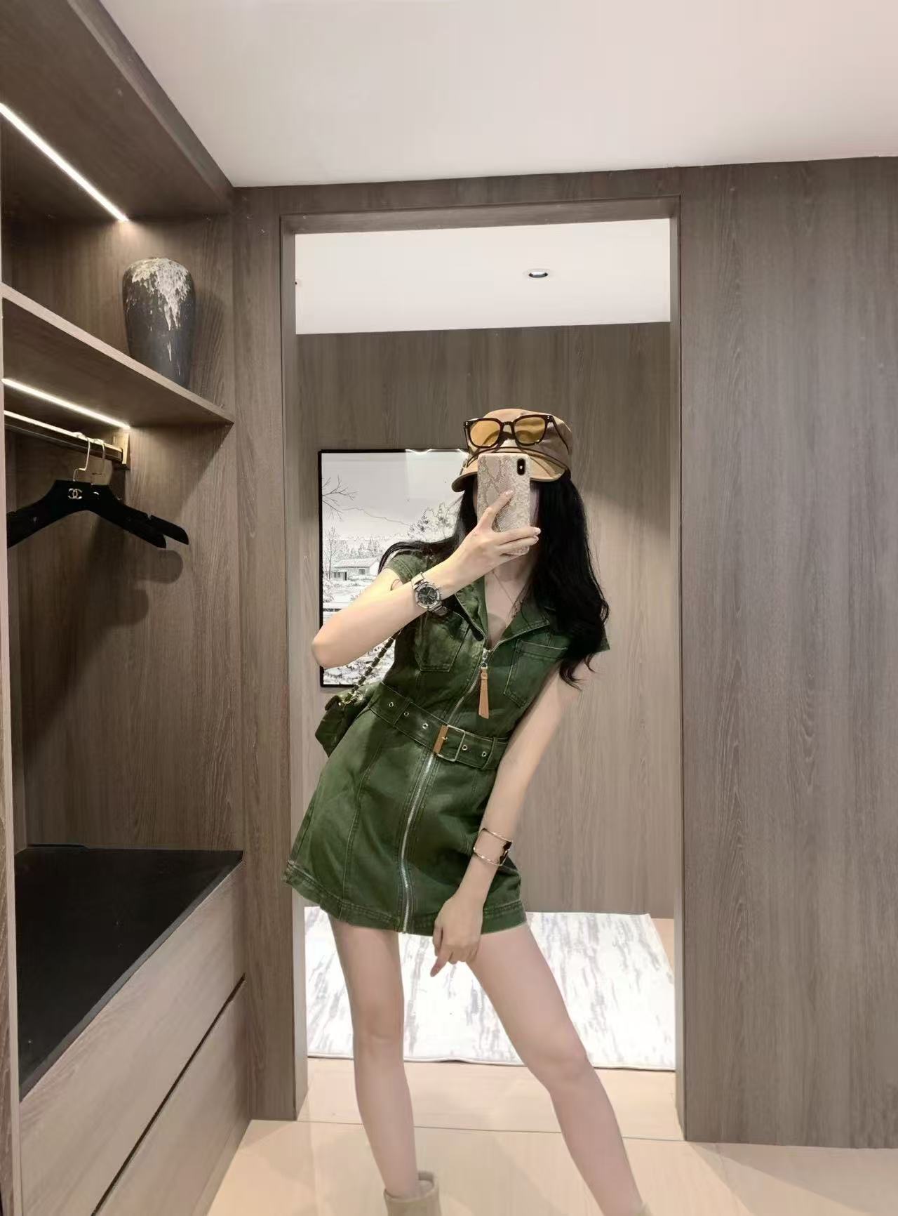 LVウォッシュデニムドレス【50％割引+送料無料】