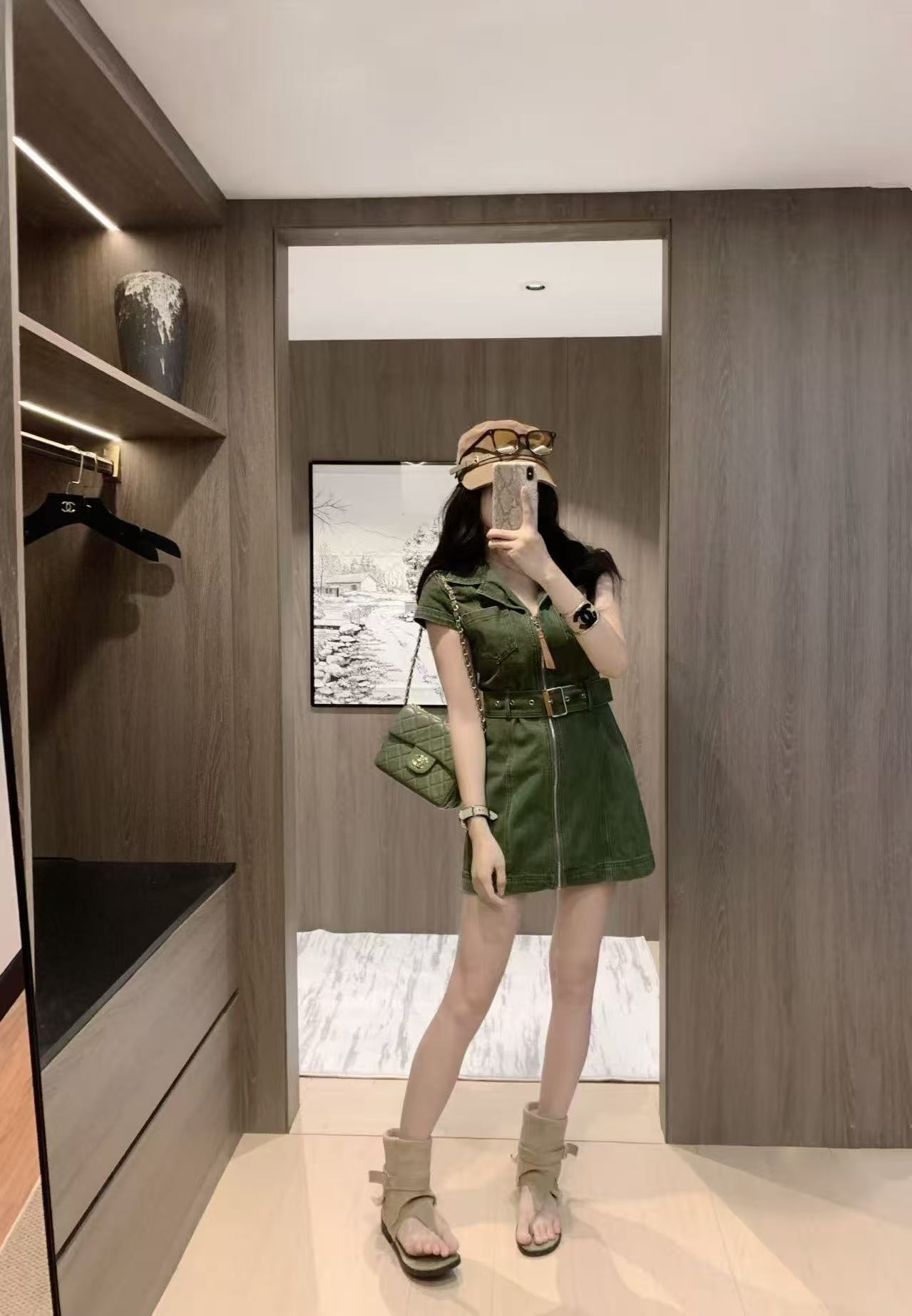 LVウォッシュデニムドレス【50％割引+送料無料】