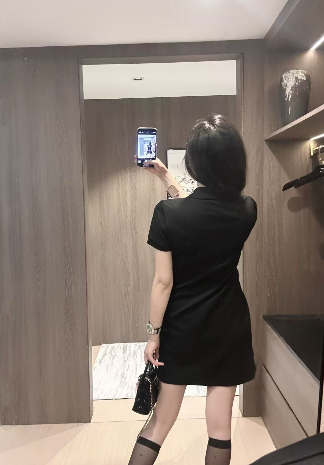 YSL 刺繍ロゴ 半袖ドレス【50％割引+送料無料】