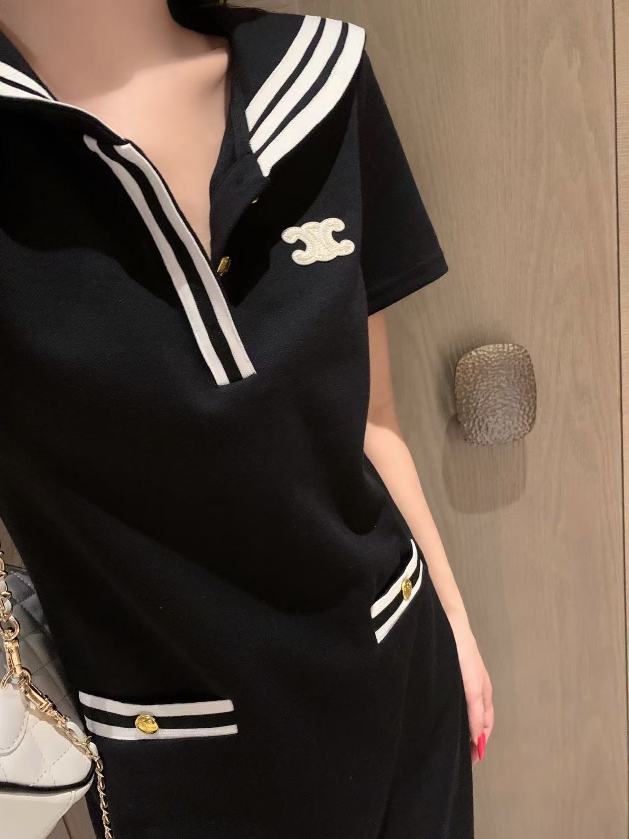 CEL1NE 凱旋門半袖ドレス【50％割引+送料無料】