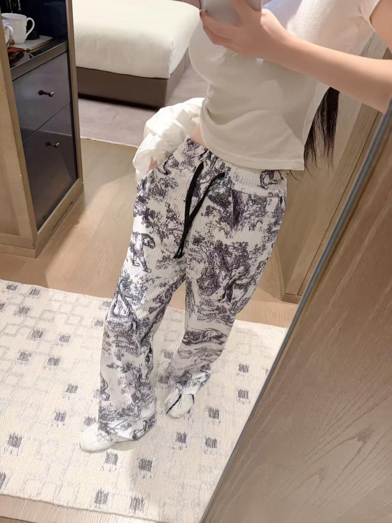 DIOR プリント カジュアル トラウザーズ【50％割引+送料無料】