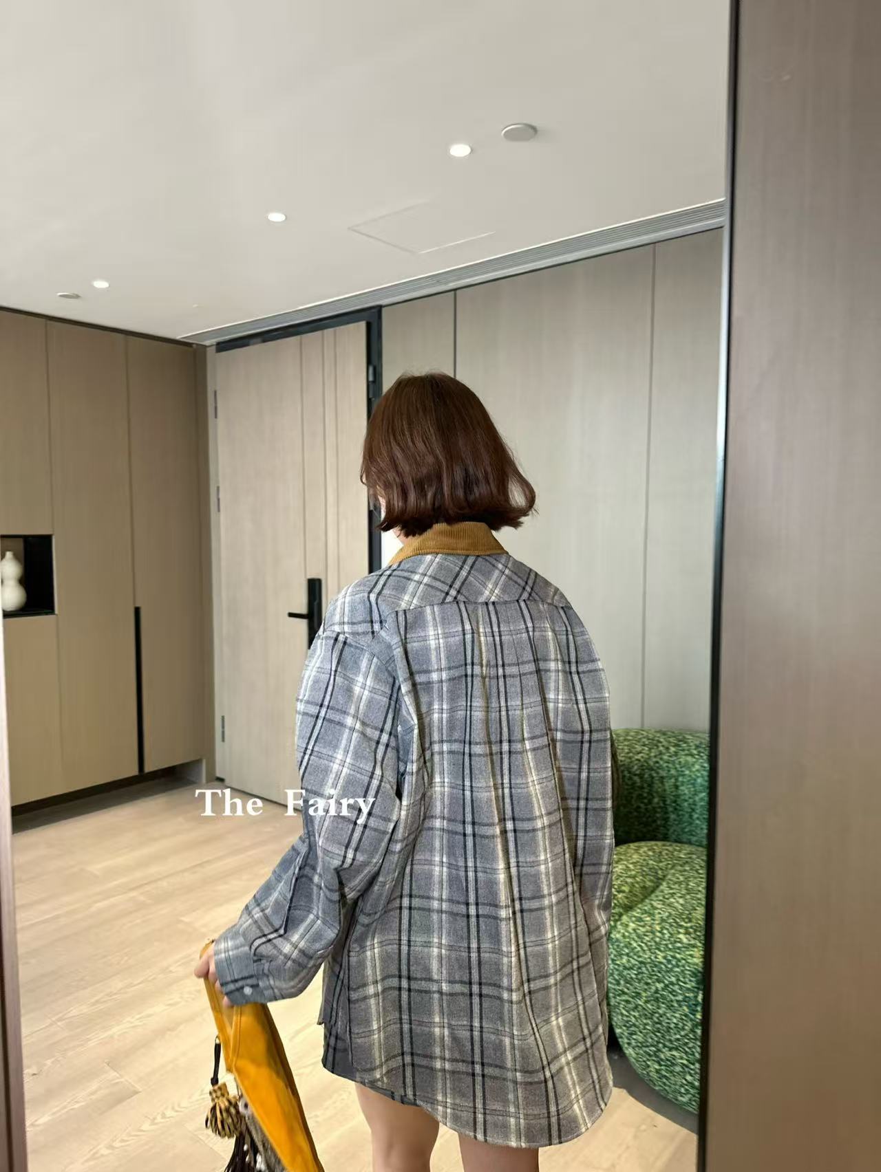 M1UM1U チェックシャツとスカートのツーピースセット【50％割引+送料無料】